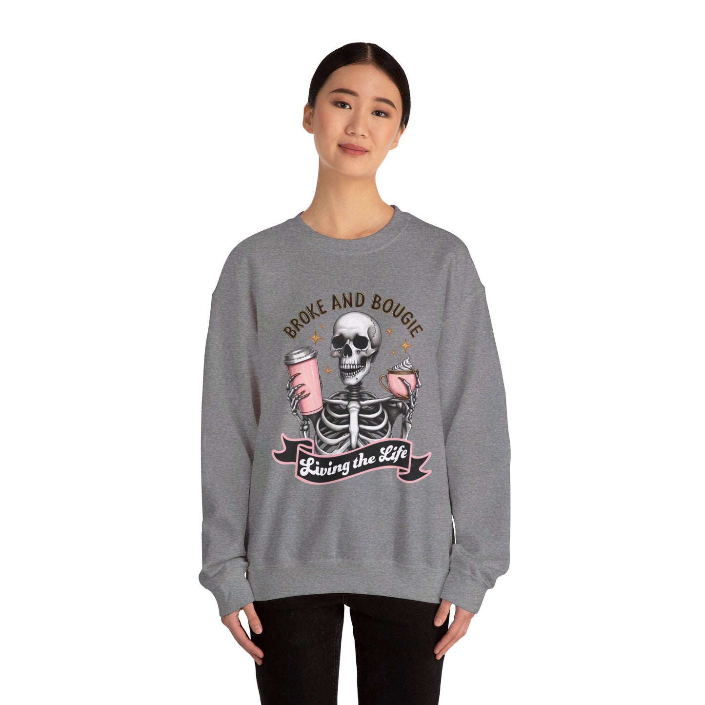 Broke and Bougie - Unisex Heavy Blend™ Crewneck Sweatshirt