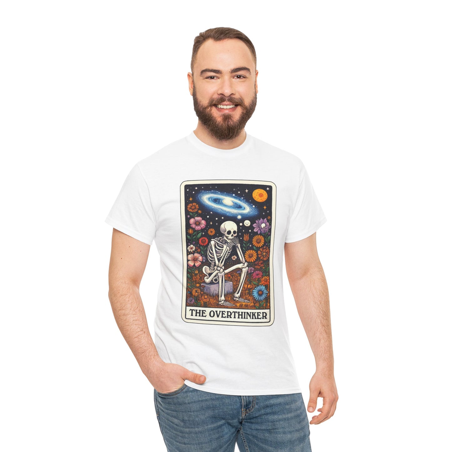 The Overthinker Skeletal Tarot - Unisex T-shirt