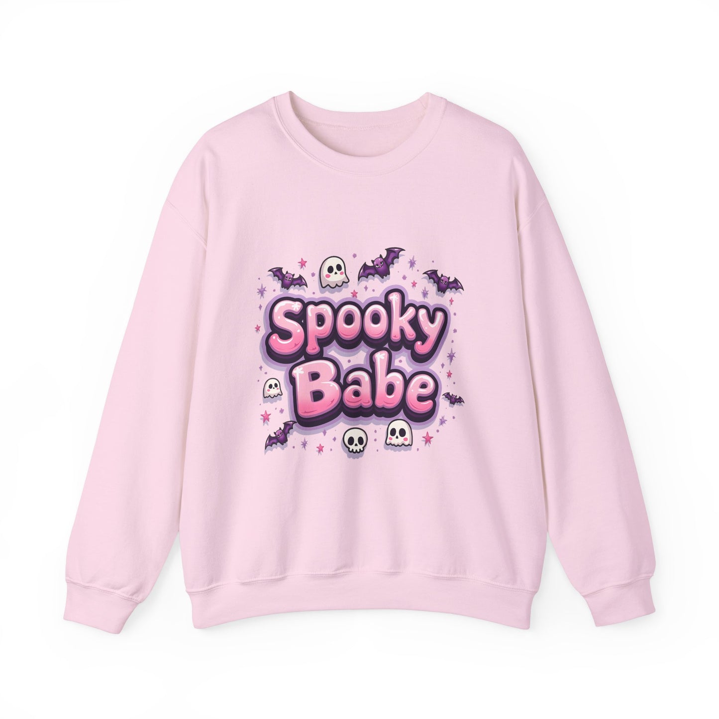 Spooky Babe Bats and Ghosts Design - Unisex Heavy Blend Sweatshirt