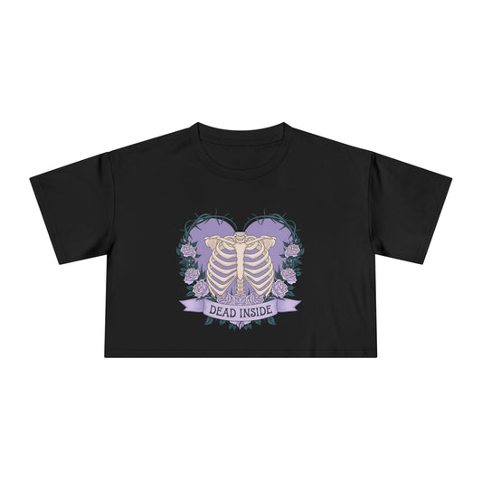 Dead Inside Purple Heart Cage - Women's Crop Tee