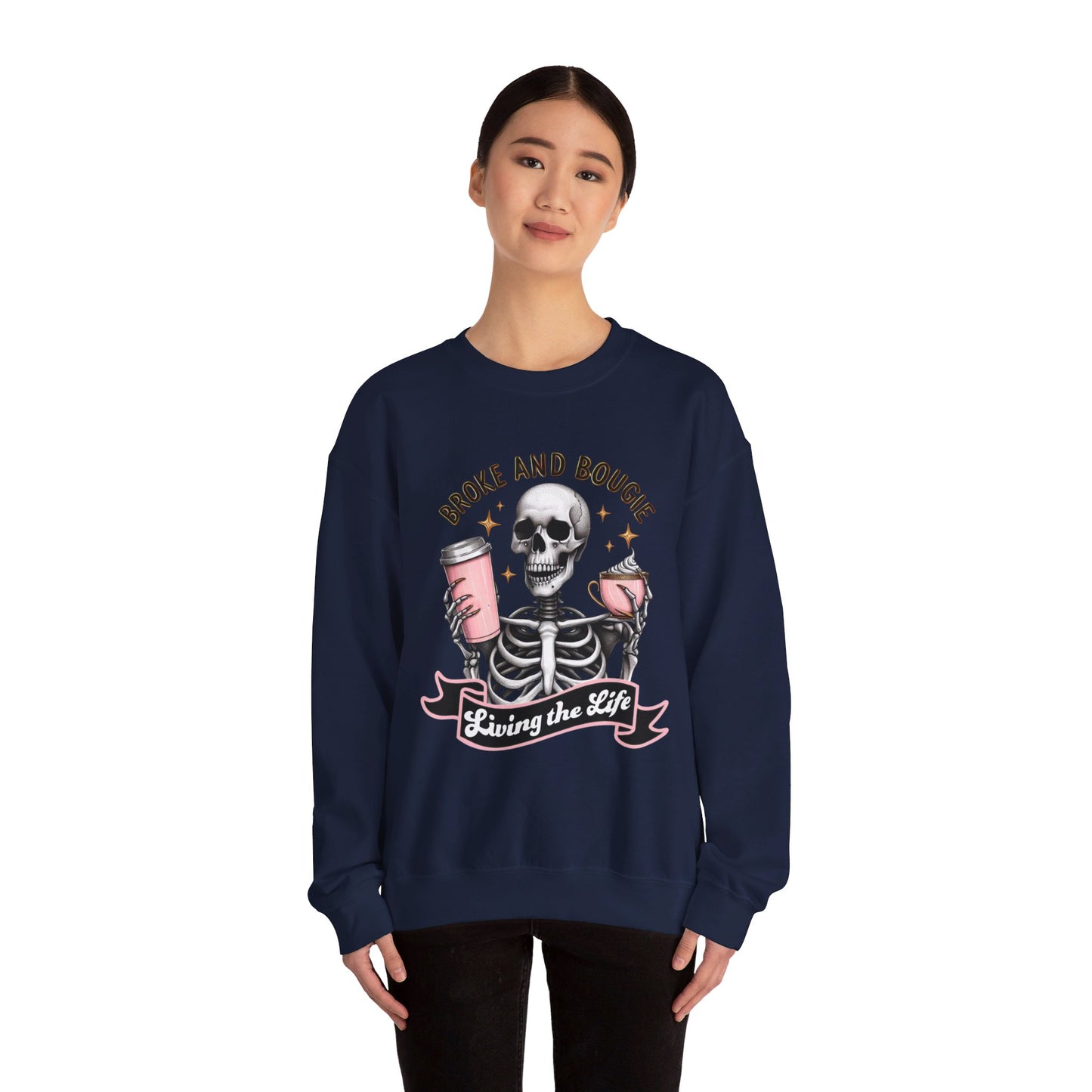 Broke and Bougie - Unisex Heavy Blend™ Crewneck Sweatshirt