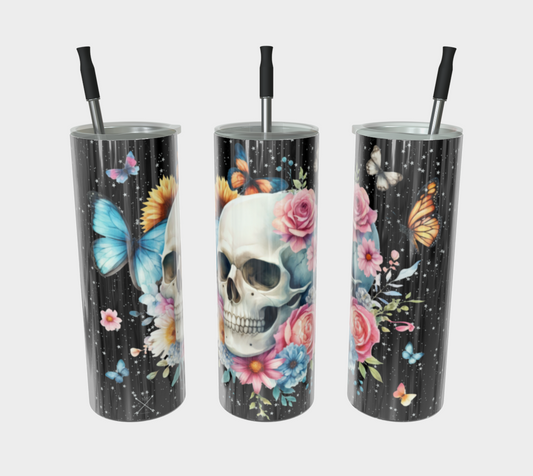 Skull and Butterflies - 20oz Tumbler