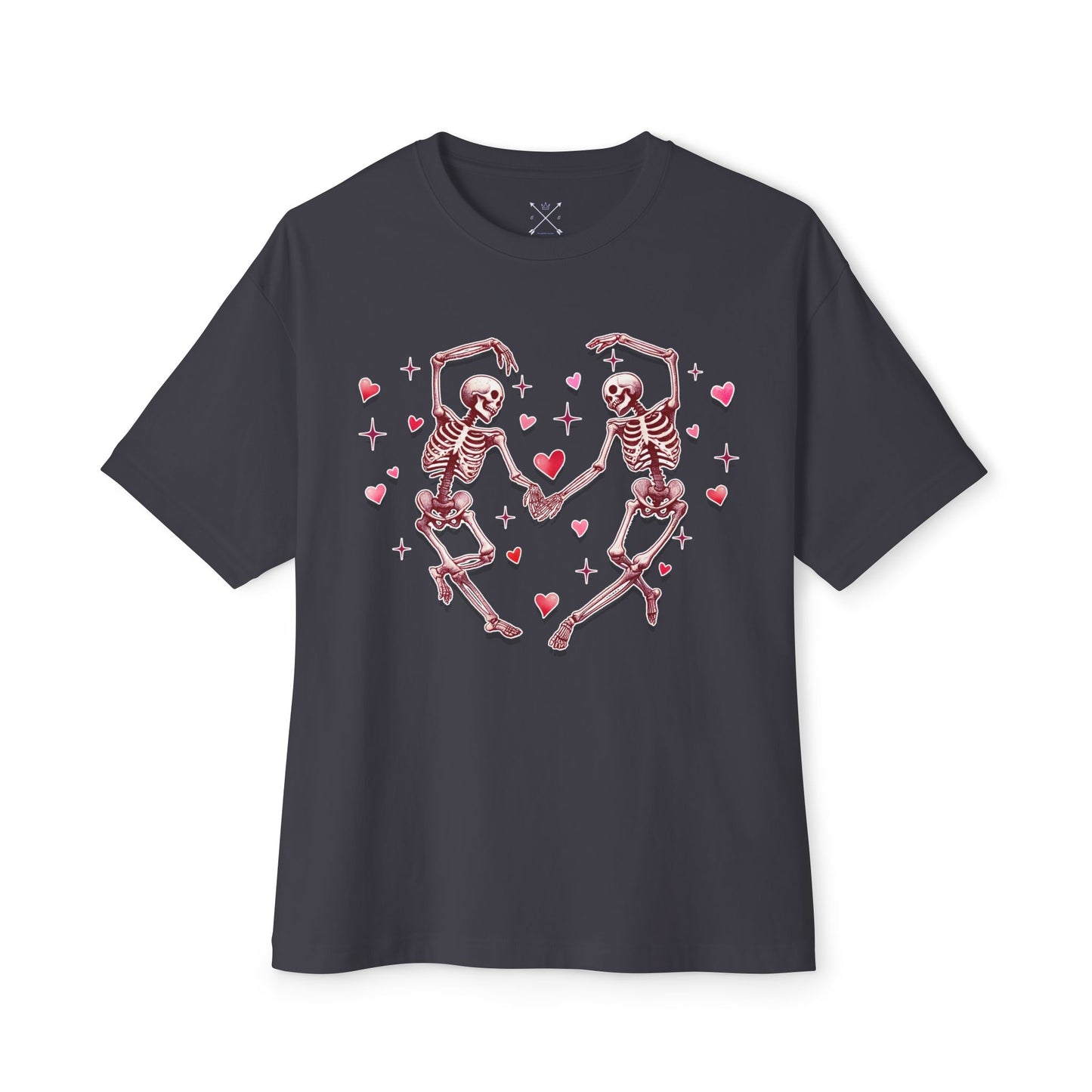 Skeleton Heart Lovers - Unisex Oversized Boxy T-shirt