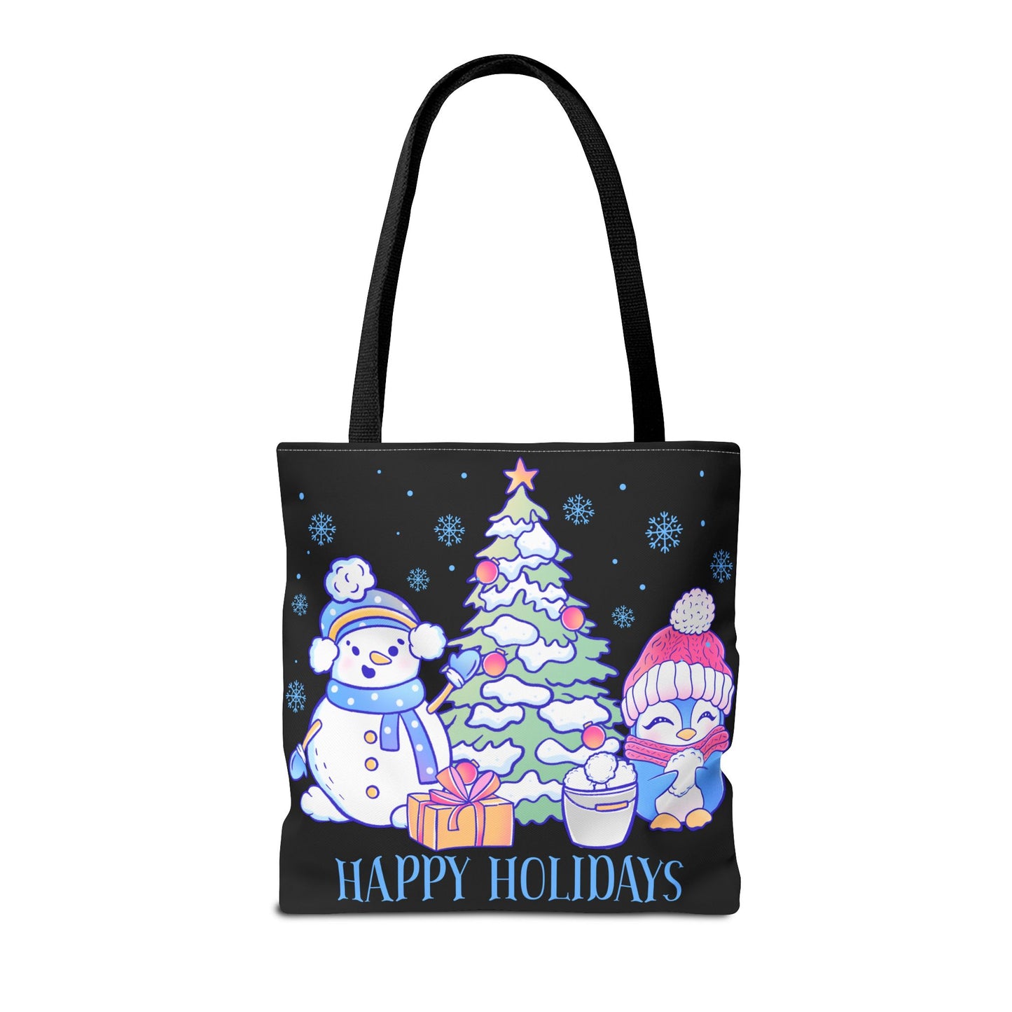 Happy Holidays Christmas Buddies - (black) Tote Bag