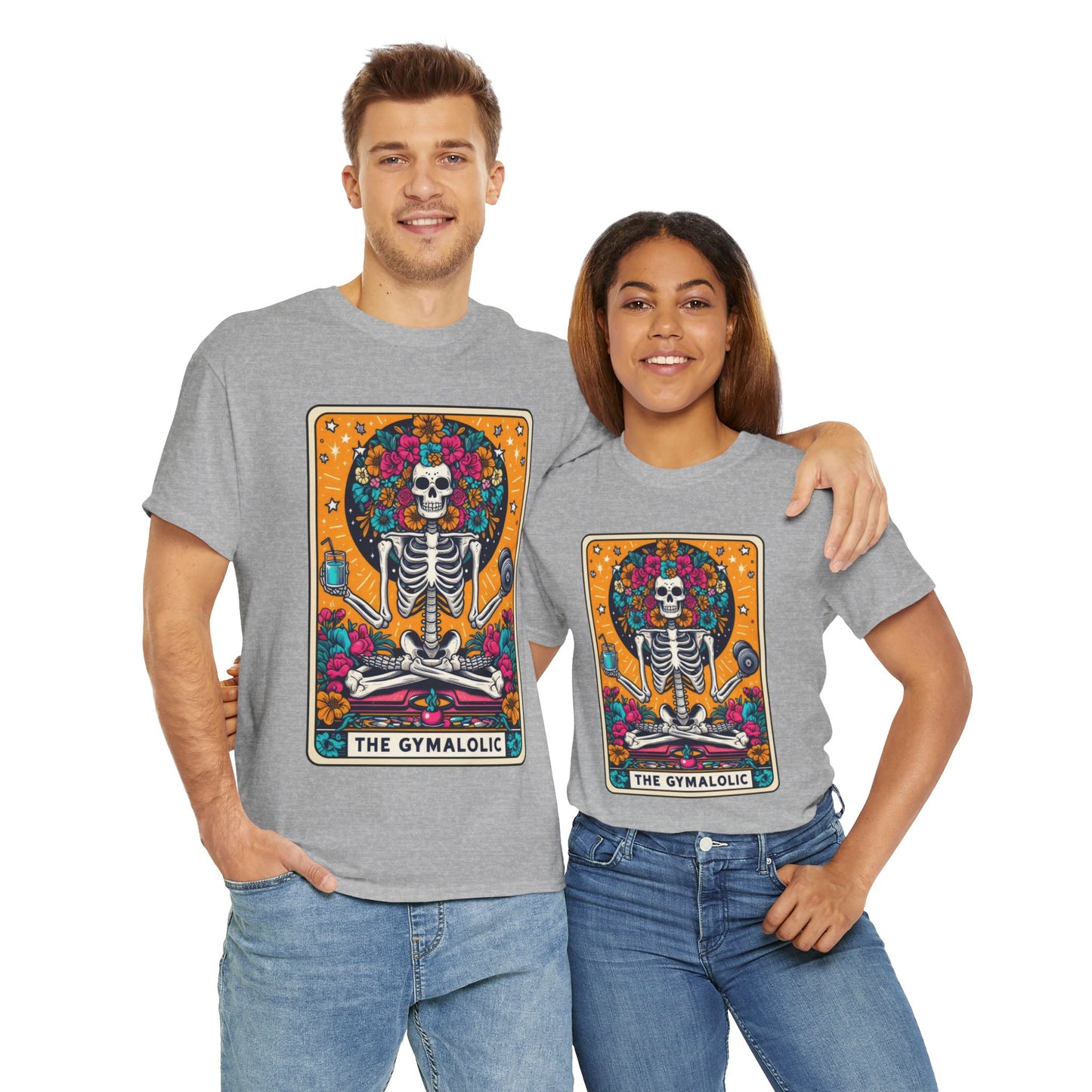 Gymaholic Skeleton Tarot - Unisex Tee Shirt