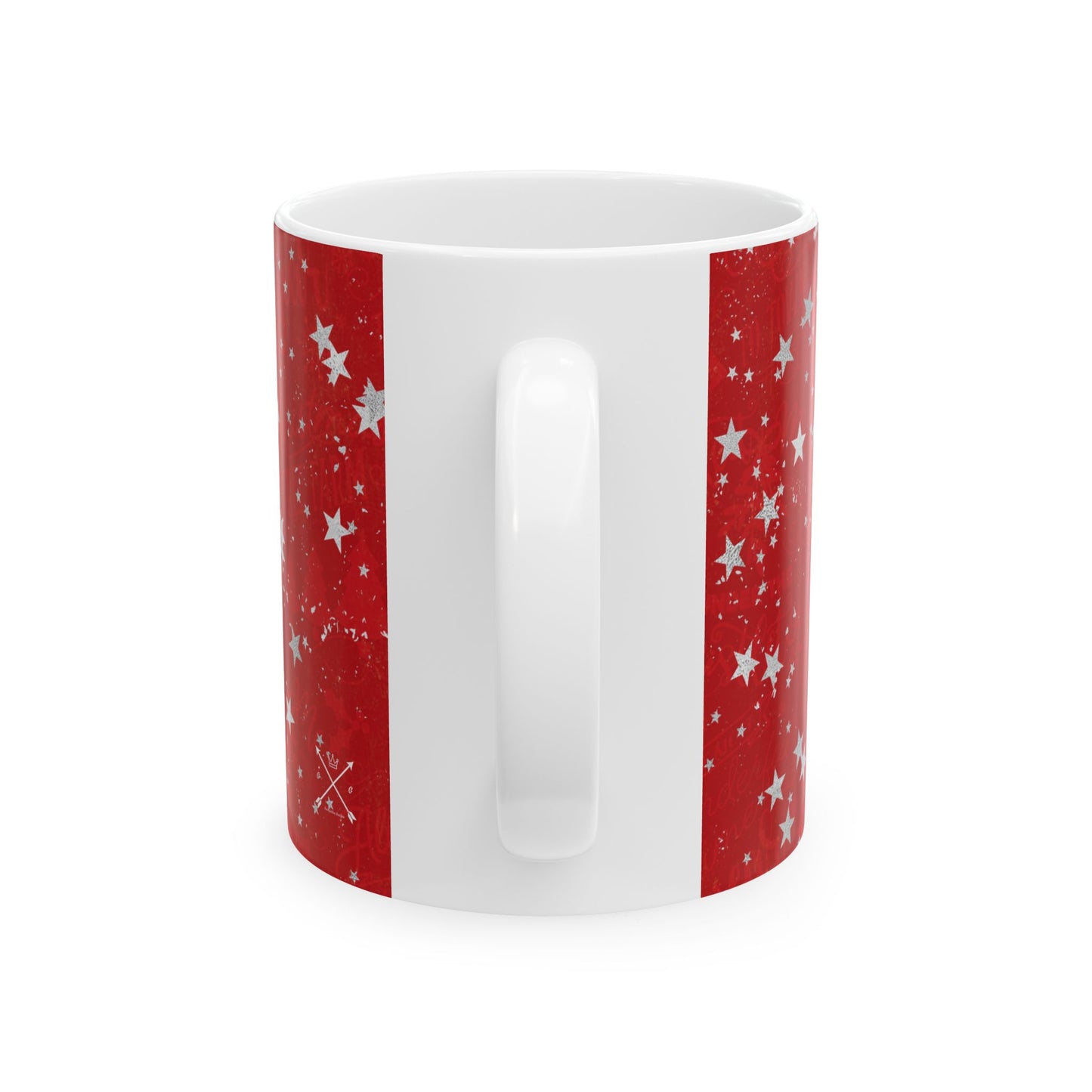 Retro Bubblegum Santa(white) - Ceramic Mug, (11oz, 15oz)