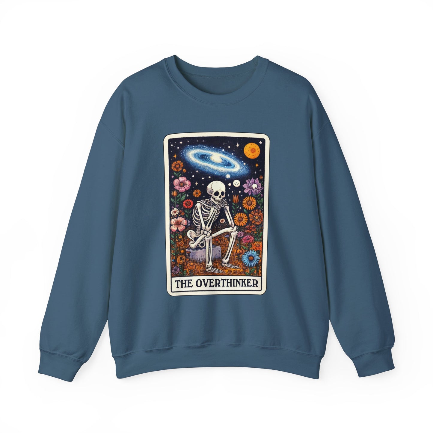 The Overthinker Skeleton Tarot Card - Sweatshirt