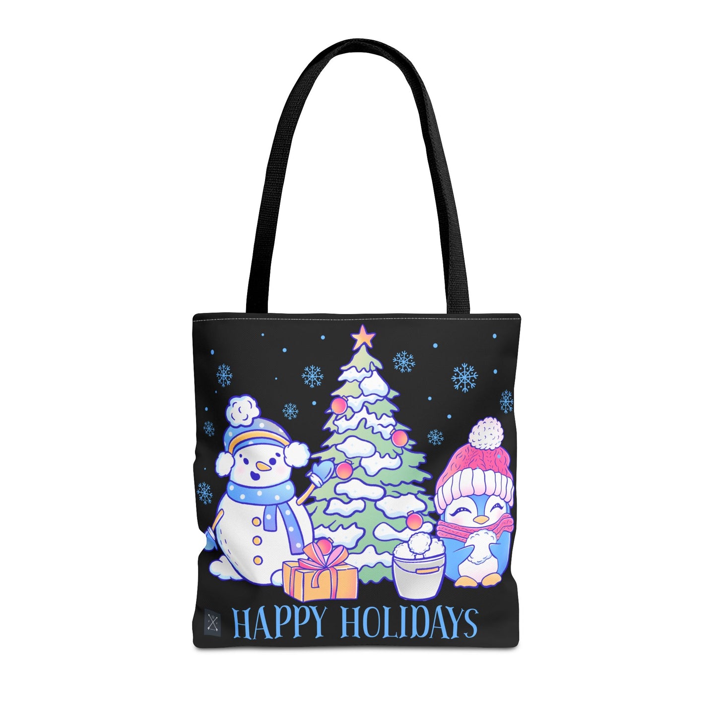 Happy Holidays Christmas Buddies - (black) Tote Bag