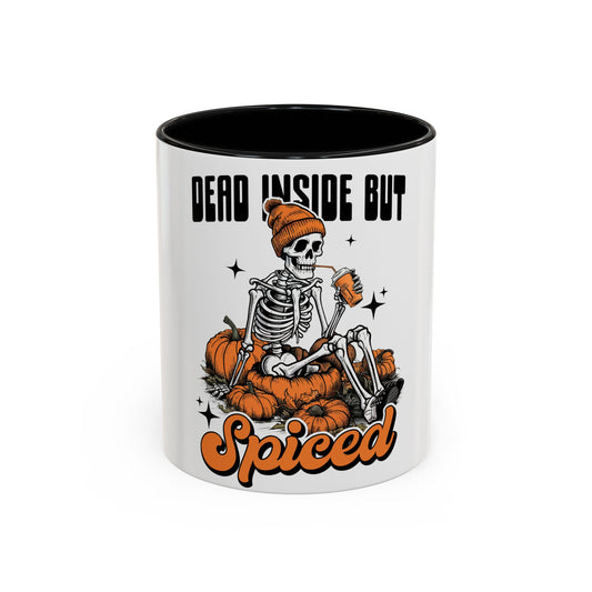 Dead Inside But Spiced - Accent Coffee Mug (11, 15oz)