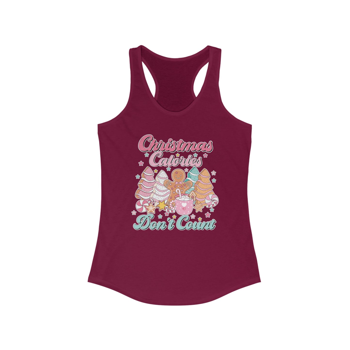 Christmas Calories Don't Count - Women's Ideal Racerback Tank