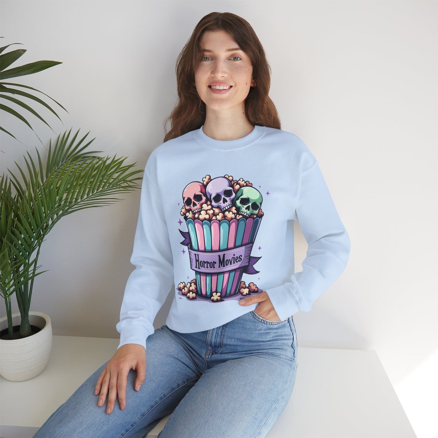 Horror Movies Popcorn Bucket Skulls - Sweatshirt