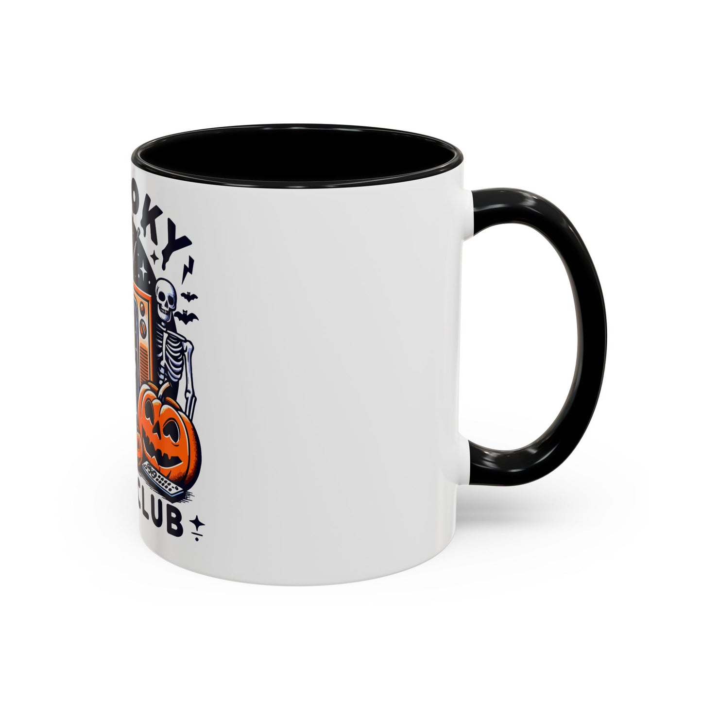 Spooky Movie Club Skeletons - Color Accent Coffee Mug