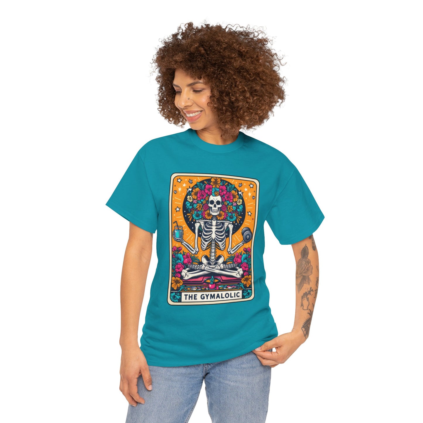 Gymaholic Skeleton Tarot - Unisex Tee Shirt