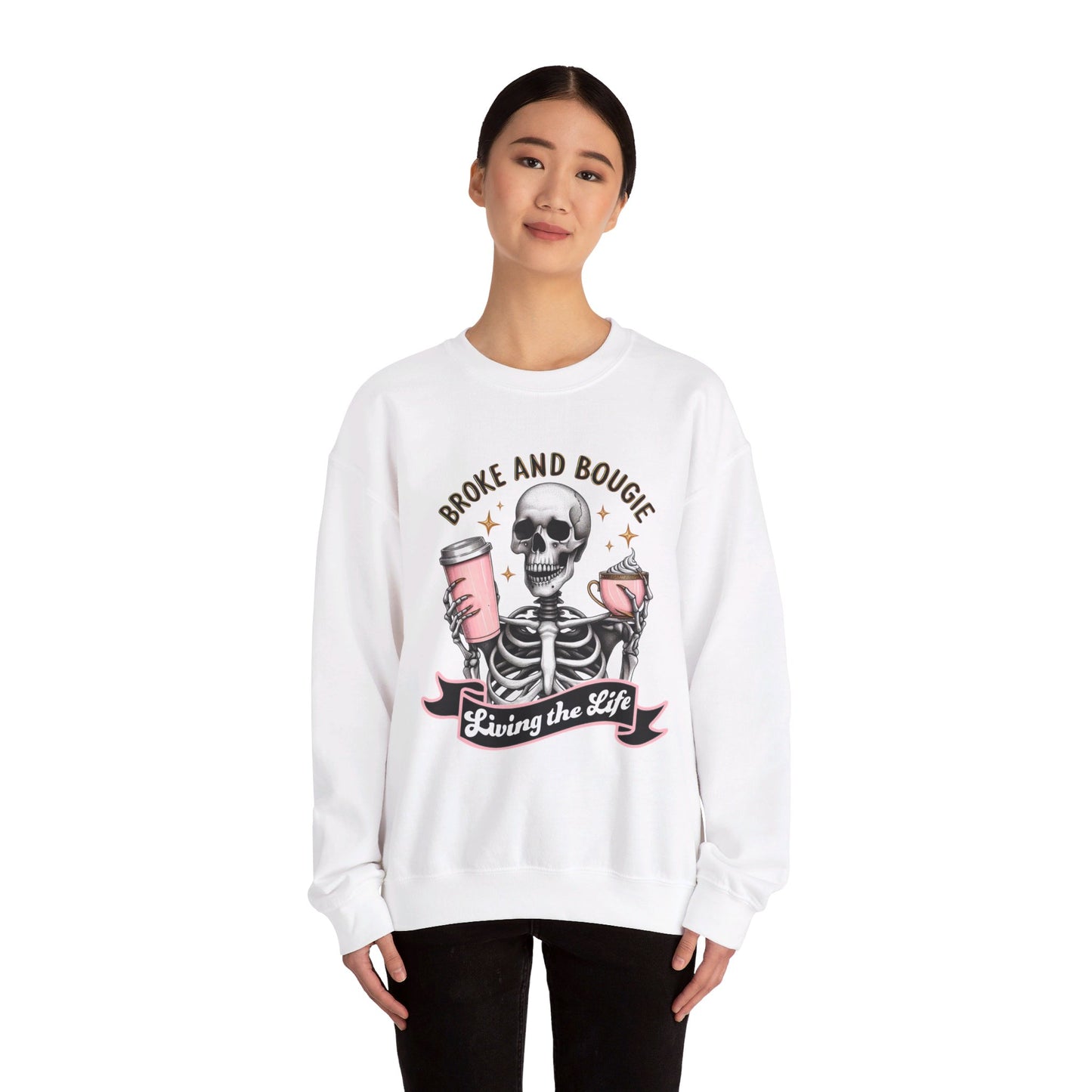 Broke and Bougie - Unisex Heavy Blend™ Crewneck Sweatshirt