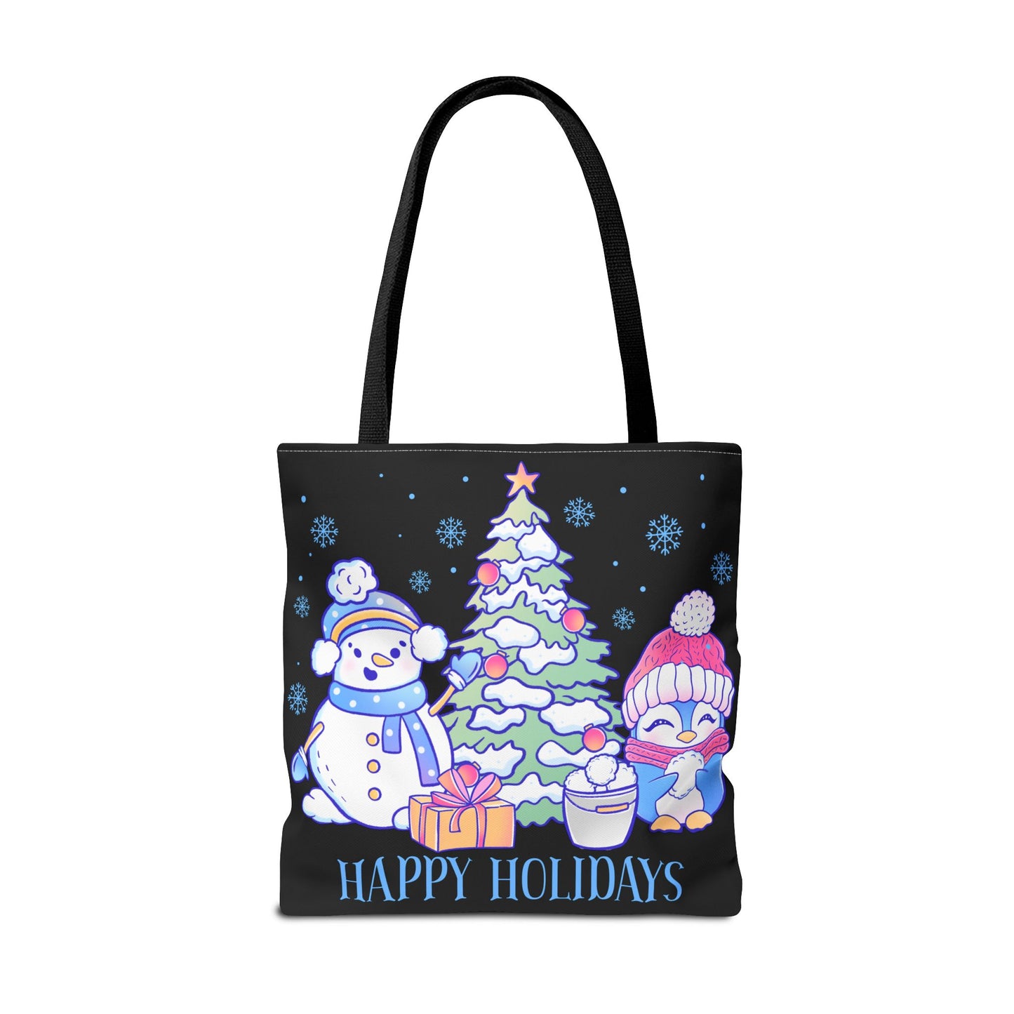 Happy Holidays Christmas Buddies - (black) Tote Bag