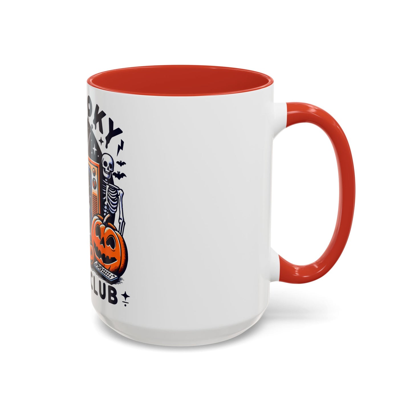 Spooky Movie Club Skeletons - Color Accent Coffee Mug