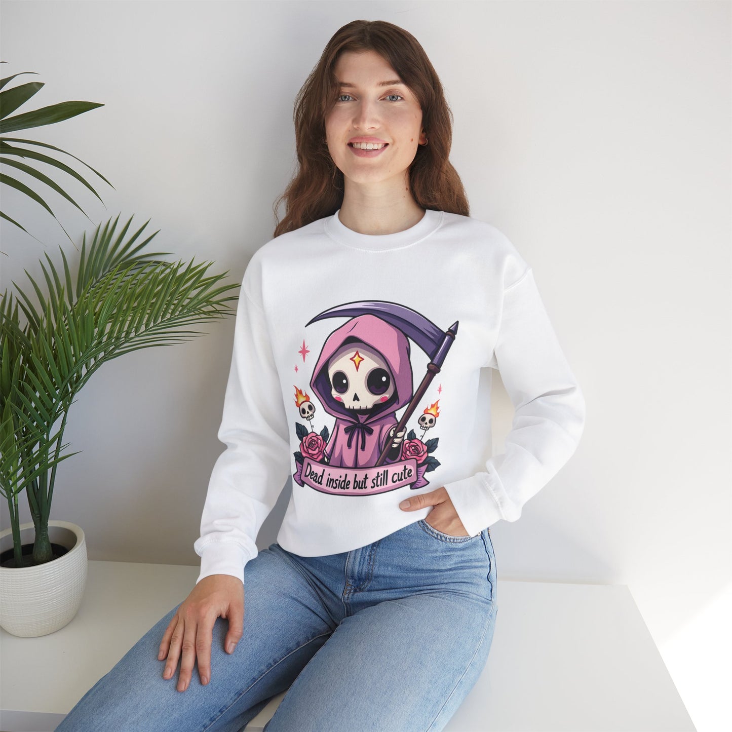 Dead Inside But Still Cute - Unisex Heavy Blend™ Sweatshirt