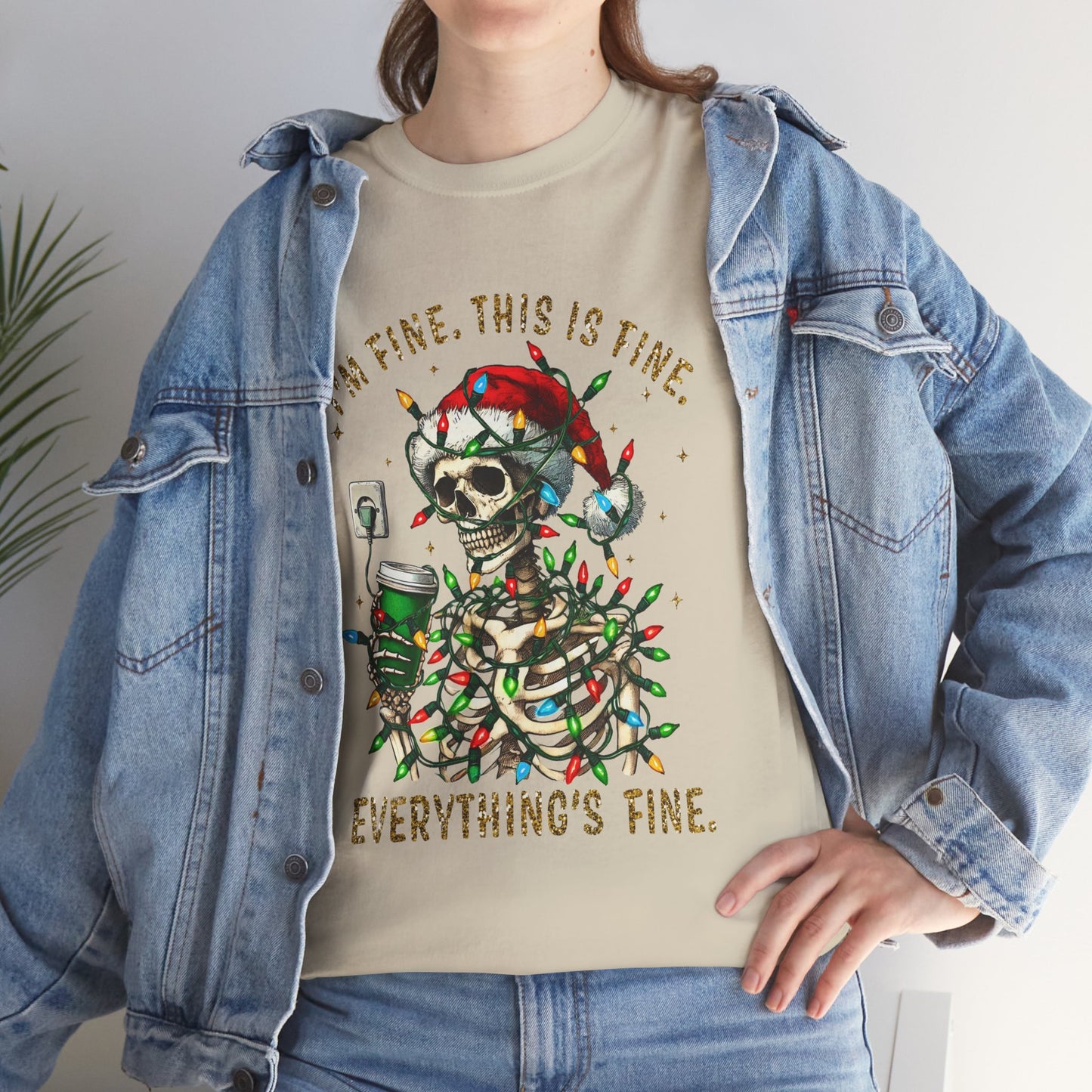 Skeleton Christmas - I'm Fine This Is Fine Everything Is Fine - Unisex T-shirt