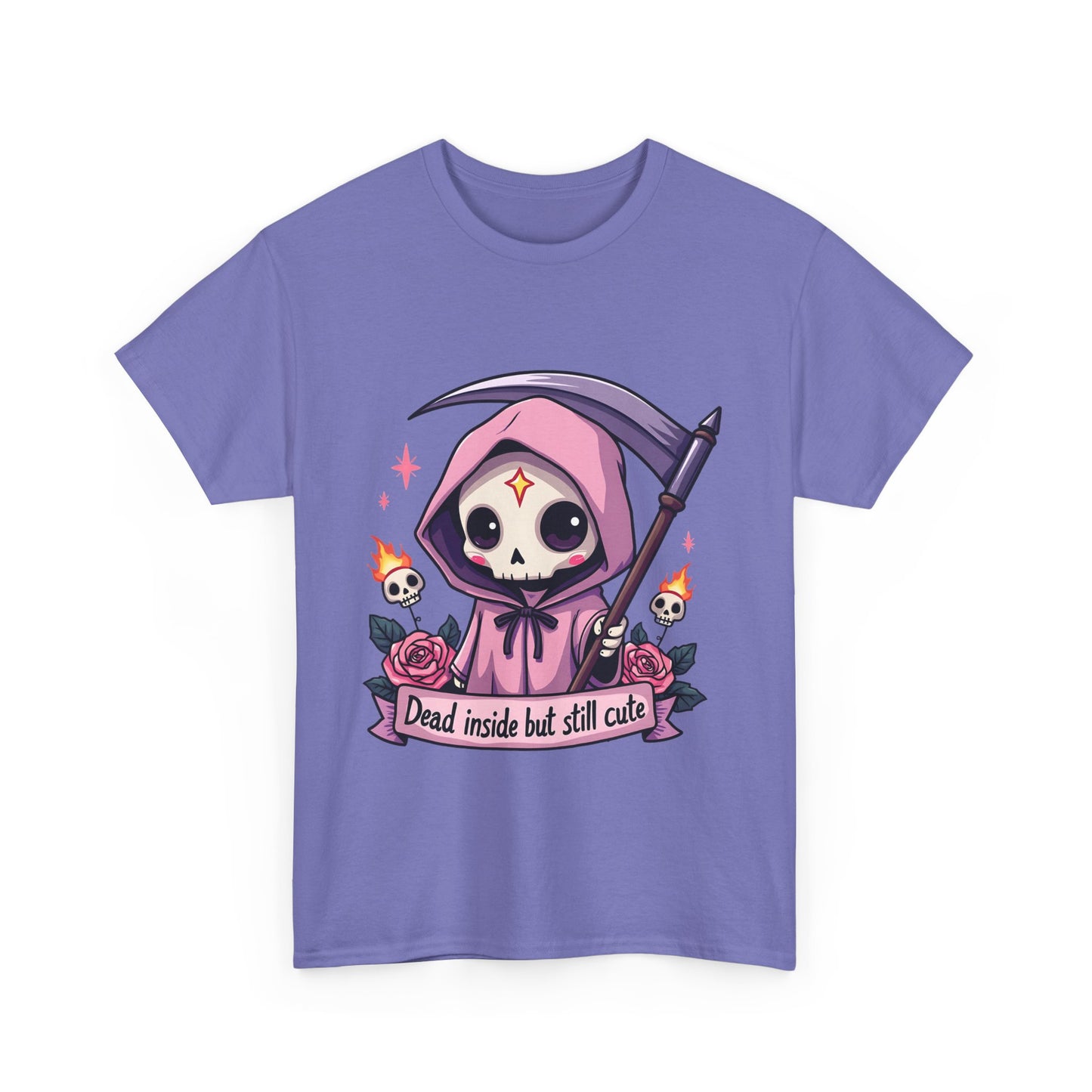 Dead Inside But Still Cute, Little Grim Design - Unisex Heavy Cotton Tee