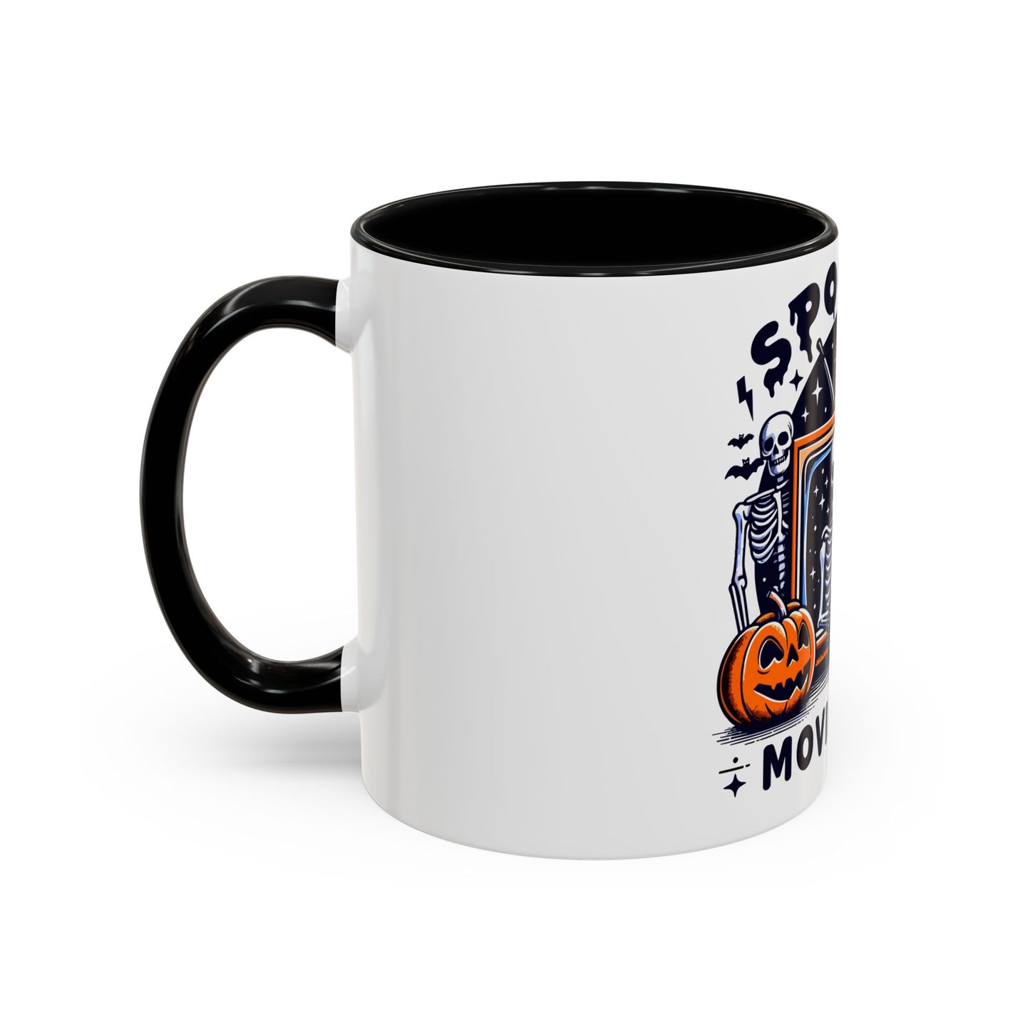 Spooky Movie Club Skeletons - Color Accent Coffee Mug