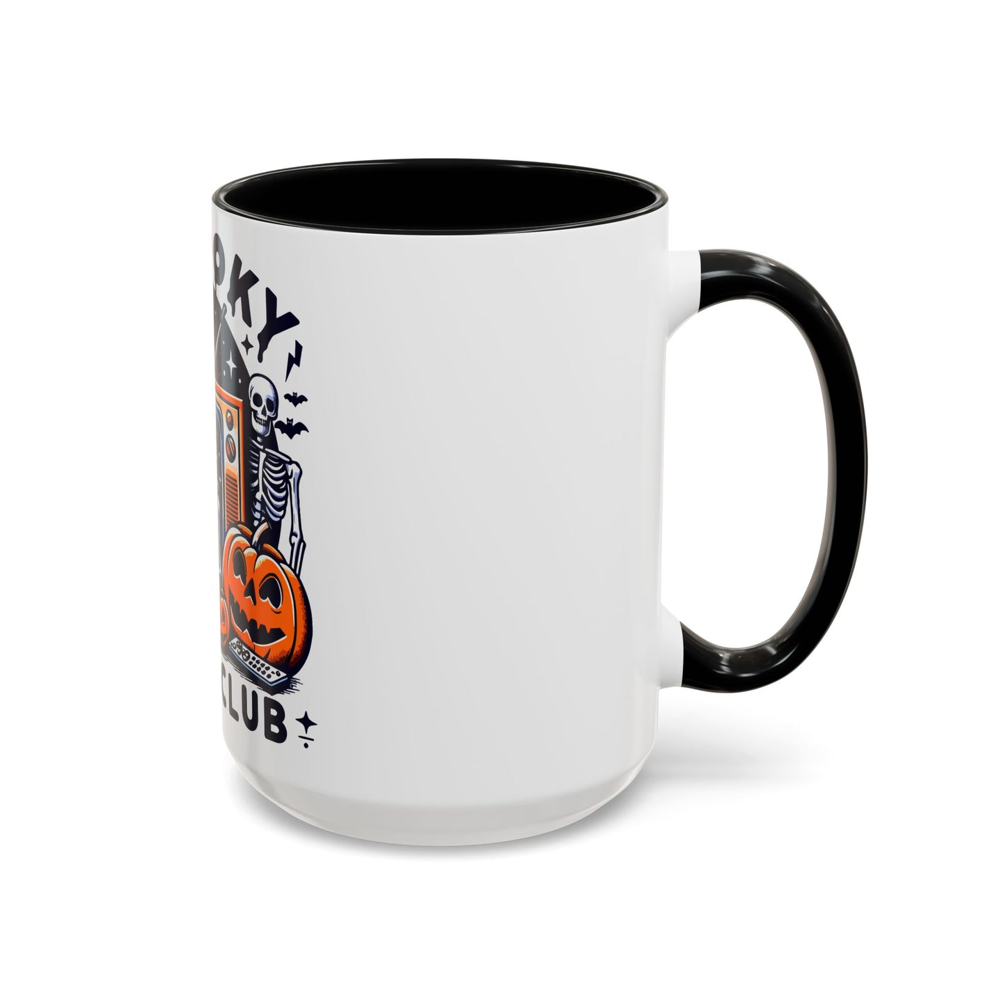 Spooky Movie Club Skeletons - Color Accent Coffee Mug