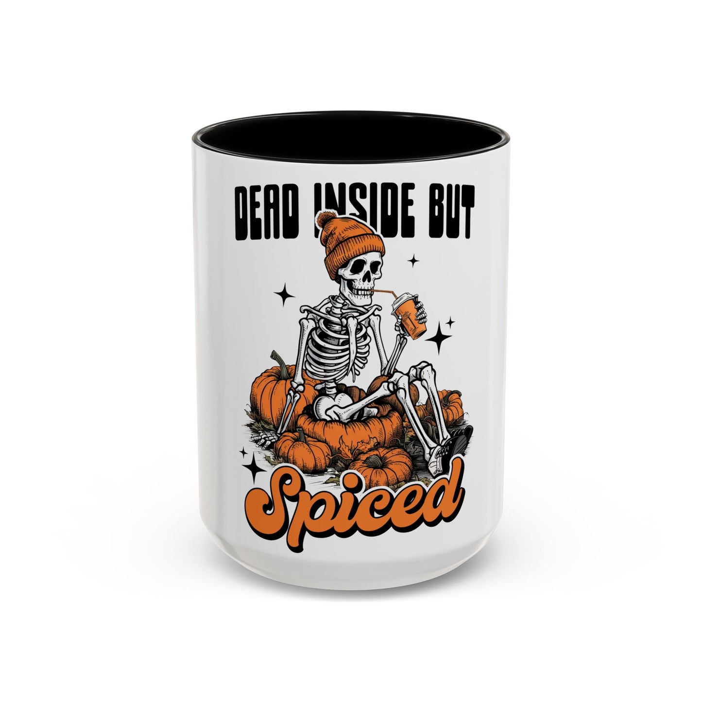 Dead Inside But Spiced - Accent Coffee Mug (11, 15oz)