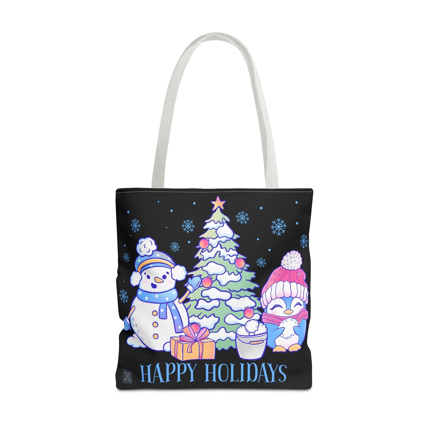 Happy Holidays Christmas Buddies - (black) Tote Bag