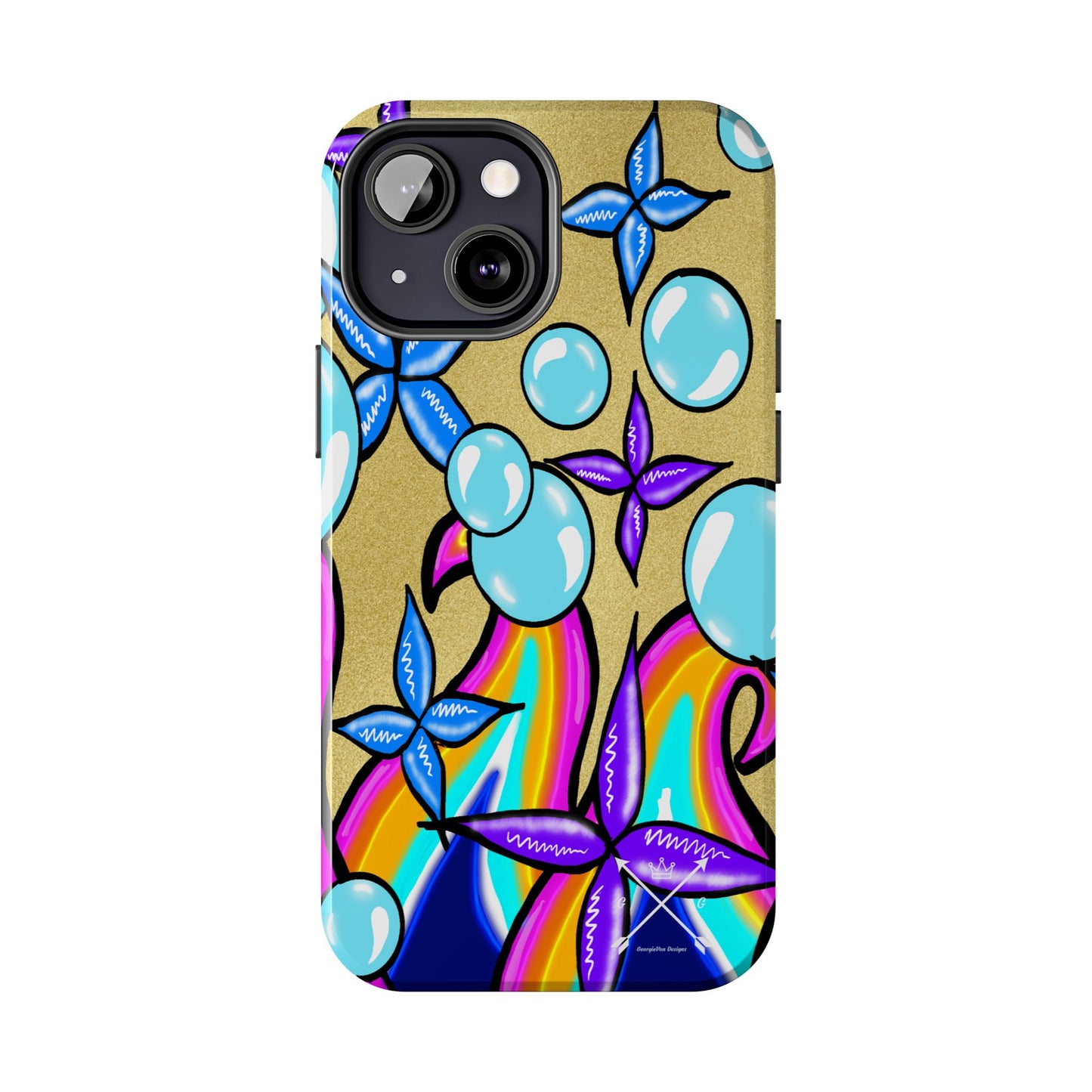 Bubble Rave (abstract art) - Tough iPhone Cases