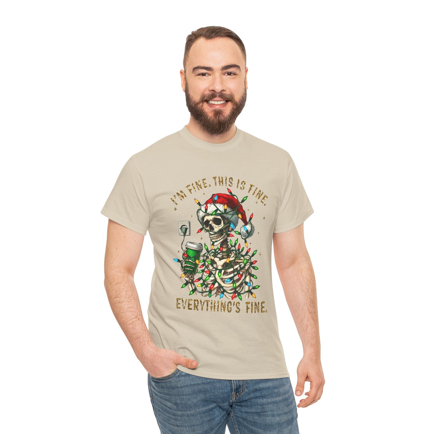 Skeleton Christmas - I'm Fine This Is Fine Everything Is Fine - Unisex T-shirt