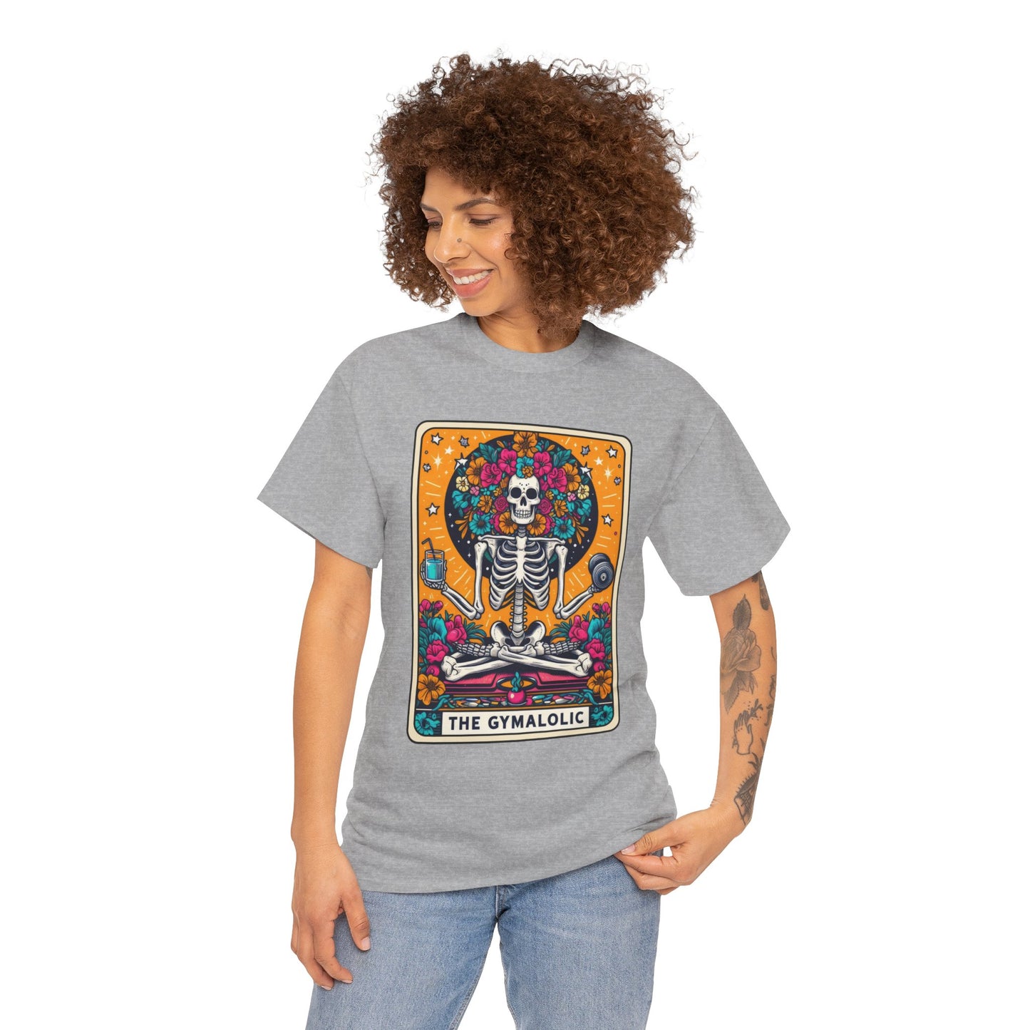 Gymaholic Skeleton Tarot - Unisex Tee Shirt