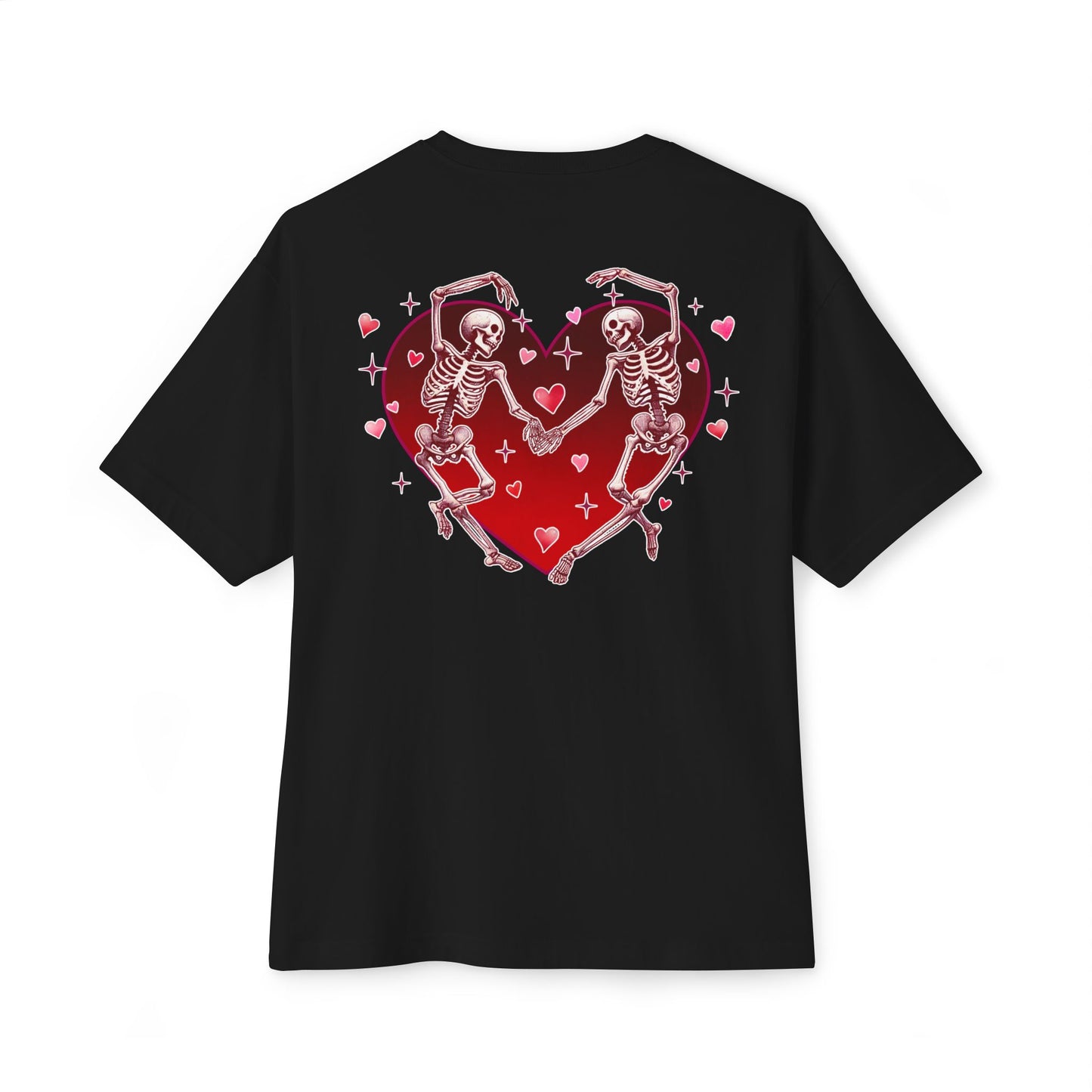 Skeleton Heart Lovers - Unisex Oversized Boxy T-shirt