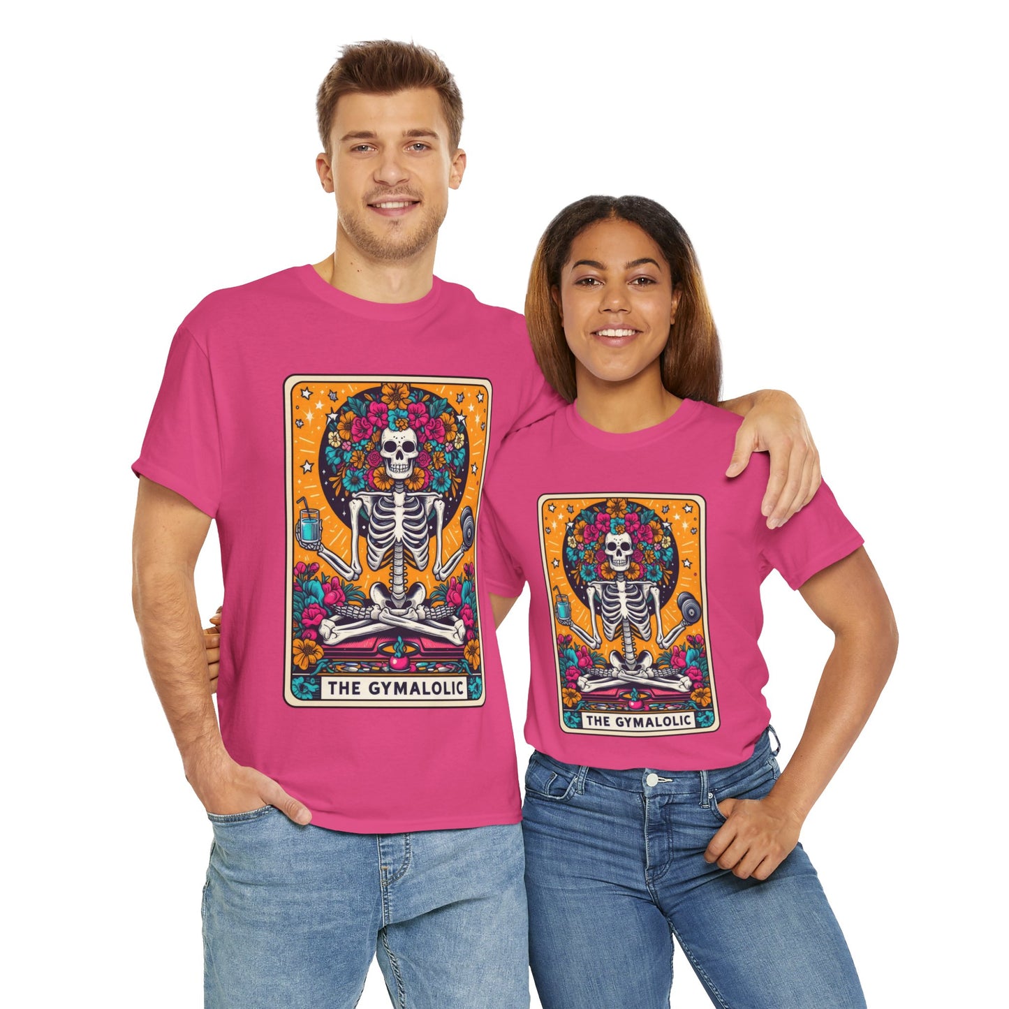 Gymaholic Skeleton Tarot - Unisex Tee Shirt