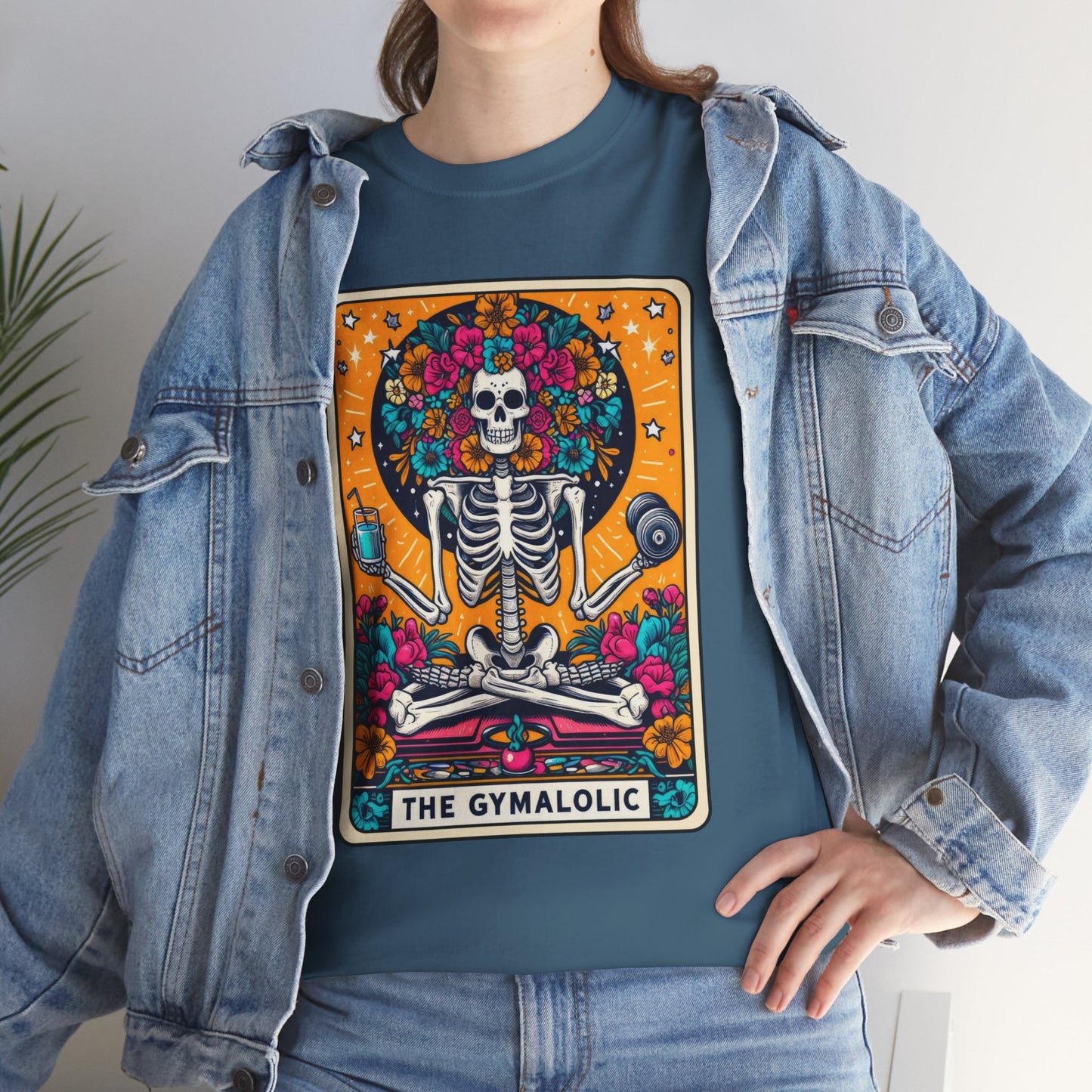 Gymaholic Skeleton Tarot - Unisex Tee Shirt