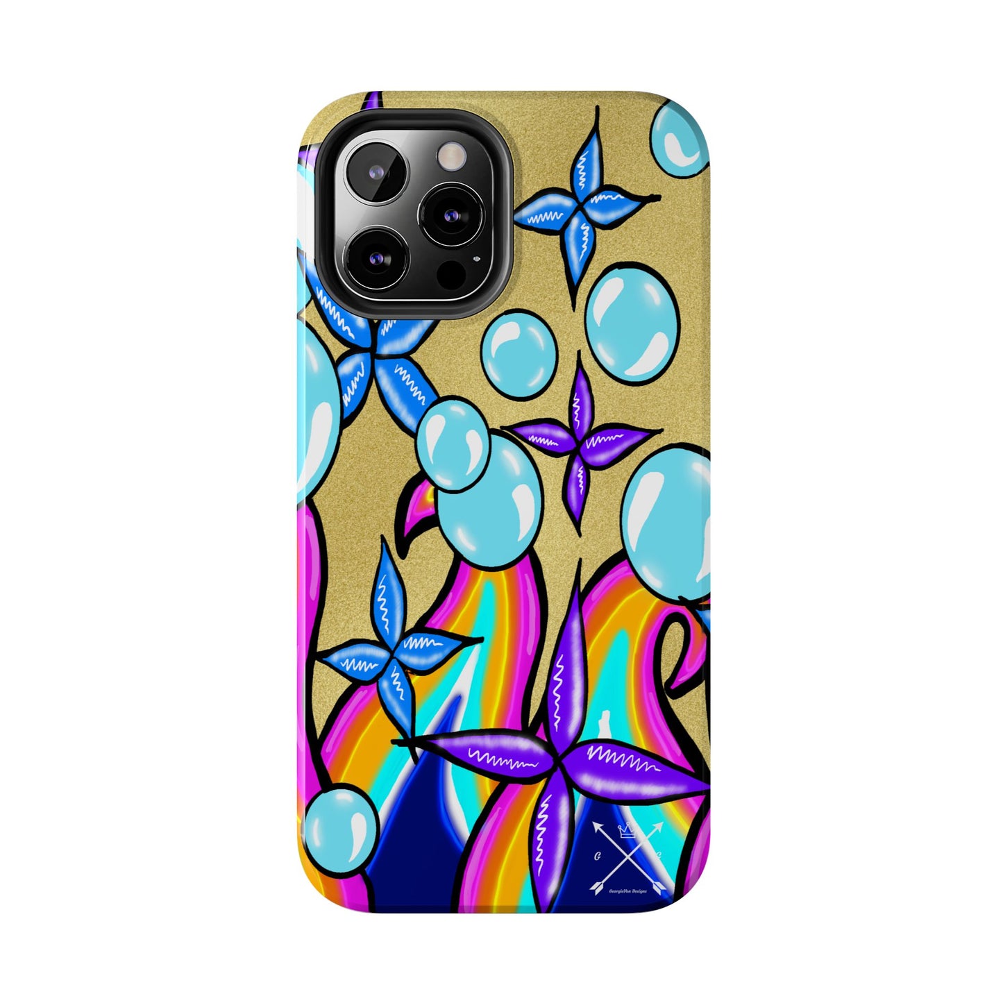 Bubble Rave (abstract art) - Tough iPhone Cases