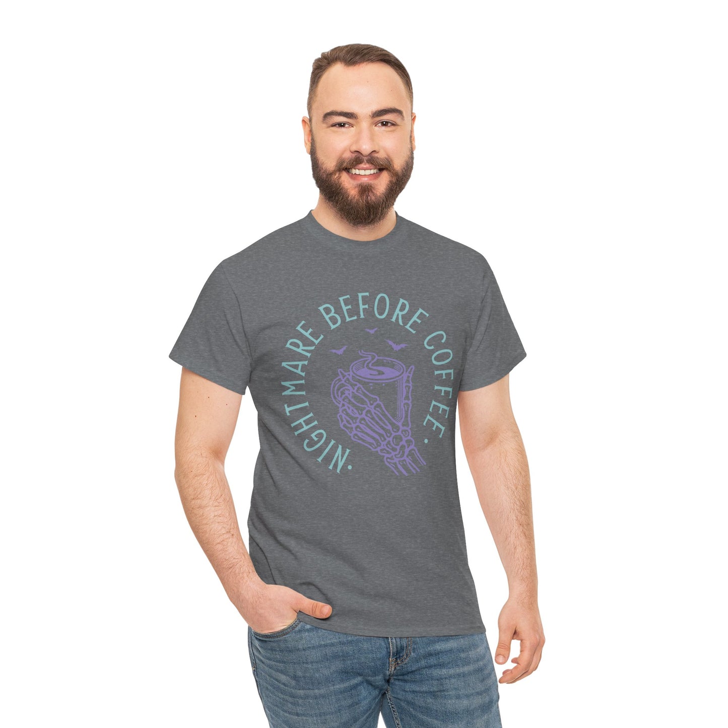 Nightmare Before Coffee - Unisex Heavy Cotton Tee