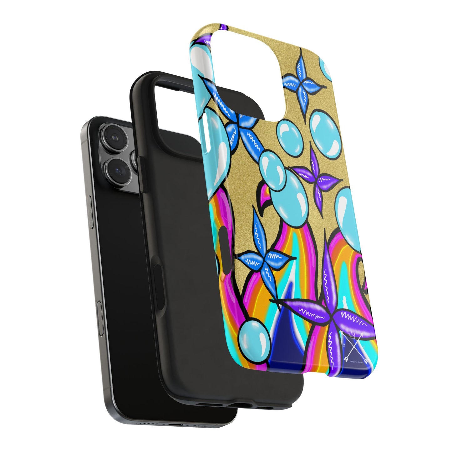 Bubble Rave (abstract art) - Tough iPhone Cases