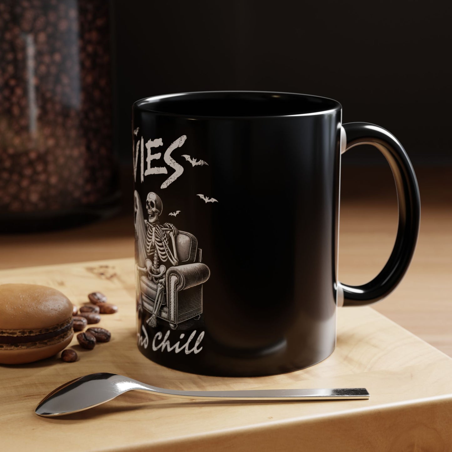 Horror Movies and Chill - Accent Coffee Mug (11, 15oz)