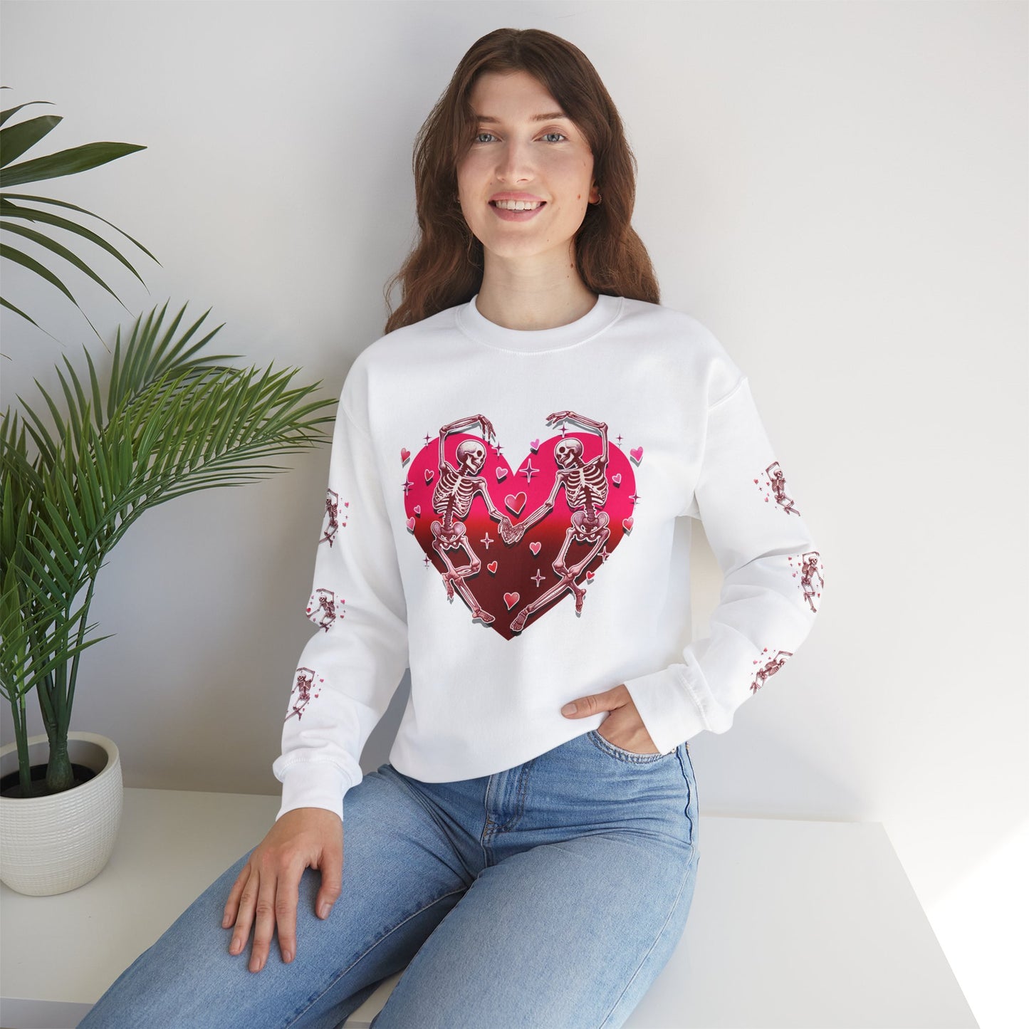 Dancing Skeleton Lovers - Crewneck Sweatshirt