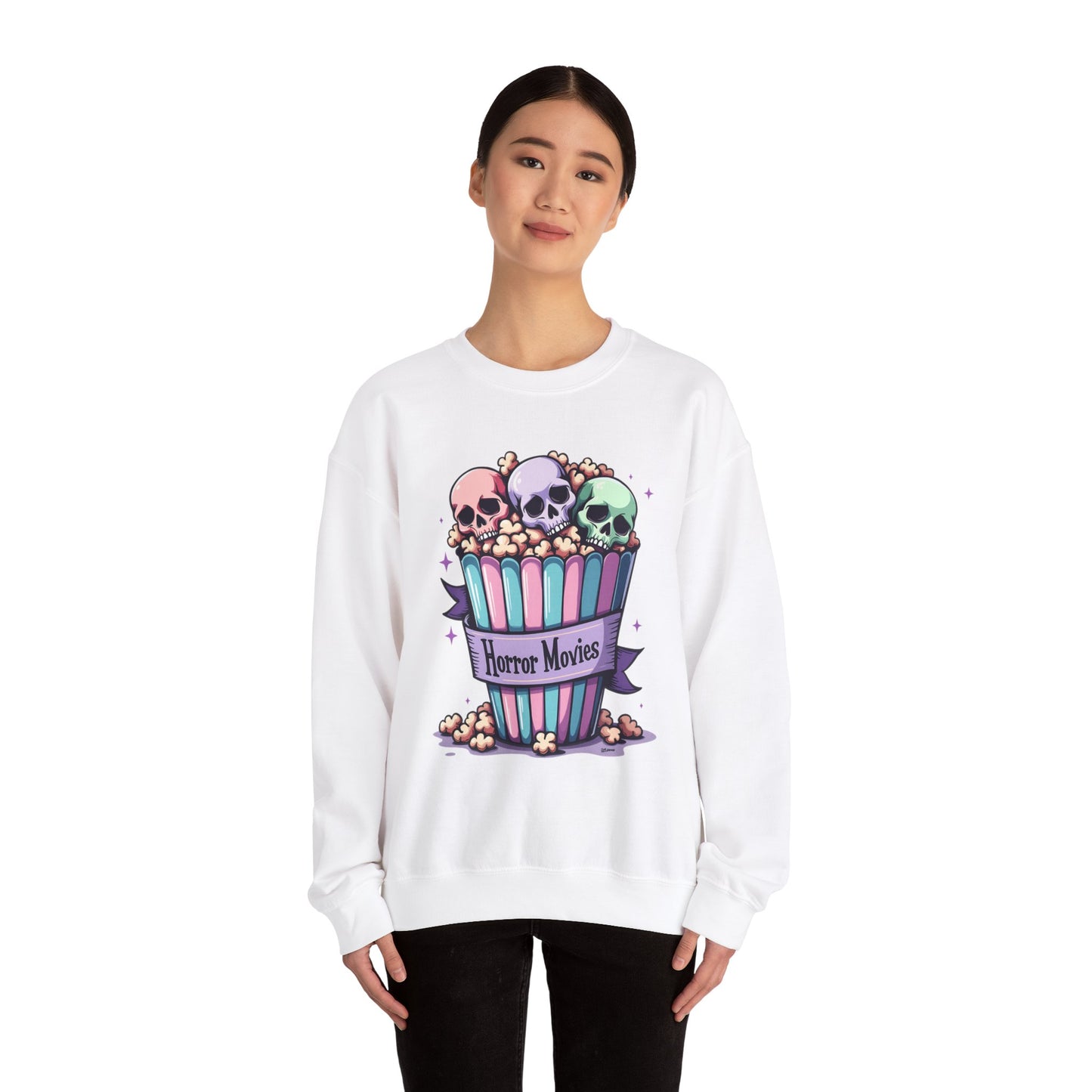 Horror Movies Popcorn Bucket Skulls - Sweatshirt