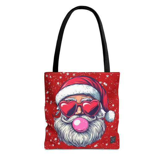 Retro Bubblegum Santa - Tote Bag (AOP)