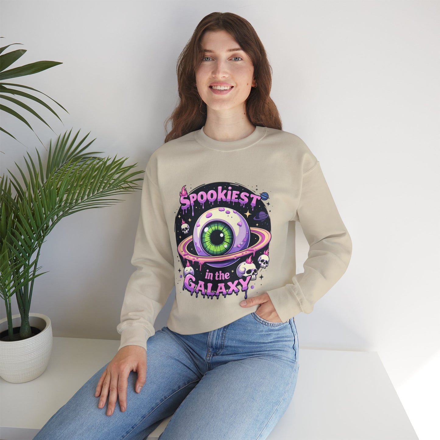 Spookiest in the Galaxy, Eyeball Planet Design - Sweatshirt