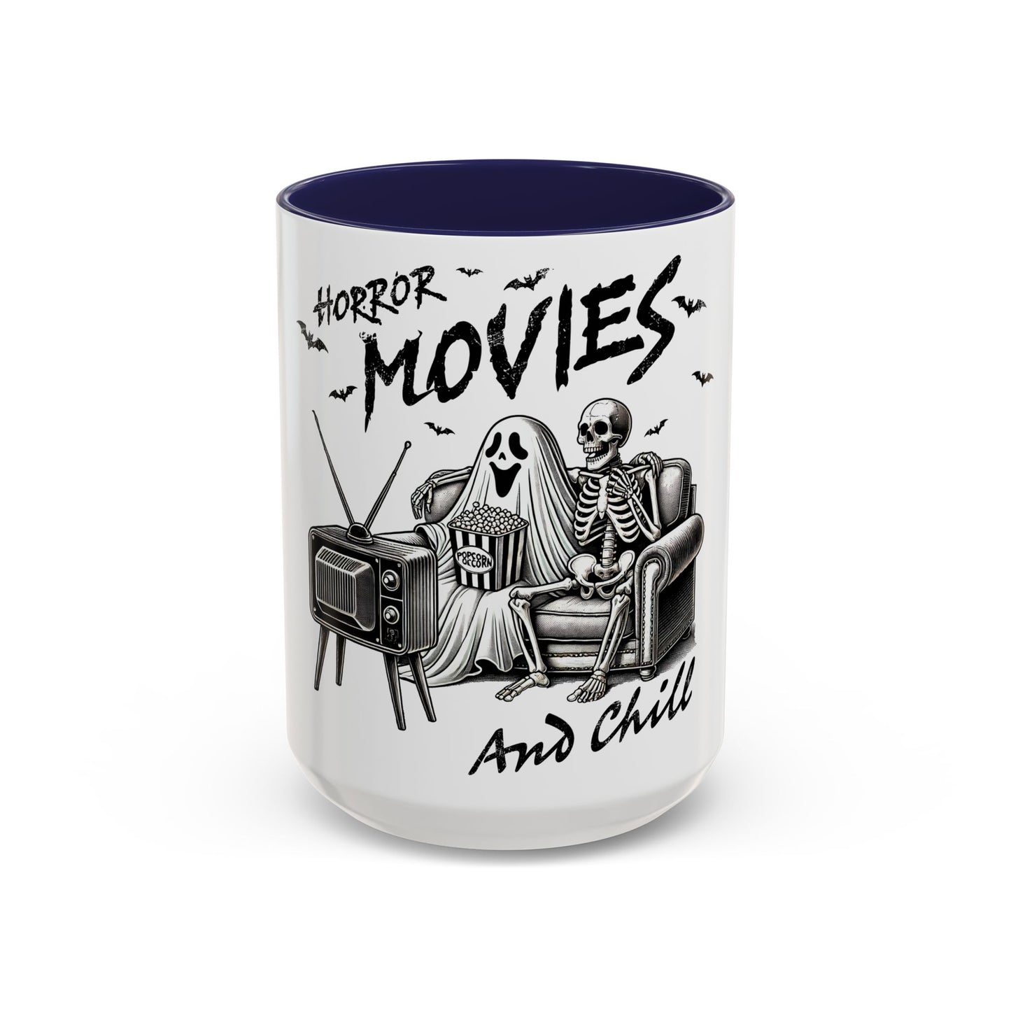 Horror Movies and Chill - Accent Coffee Mug (11, 15oz)