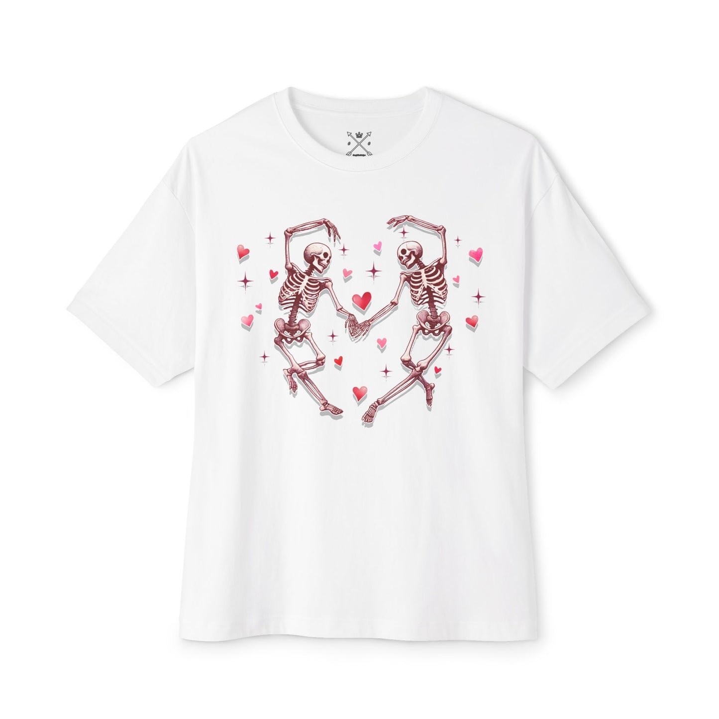 Skeleton Heart Lovers - Unisex Oversized Boxy T-shirt