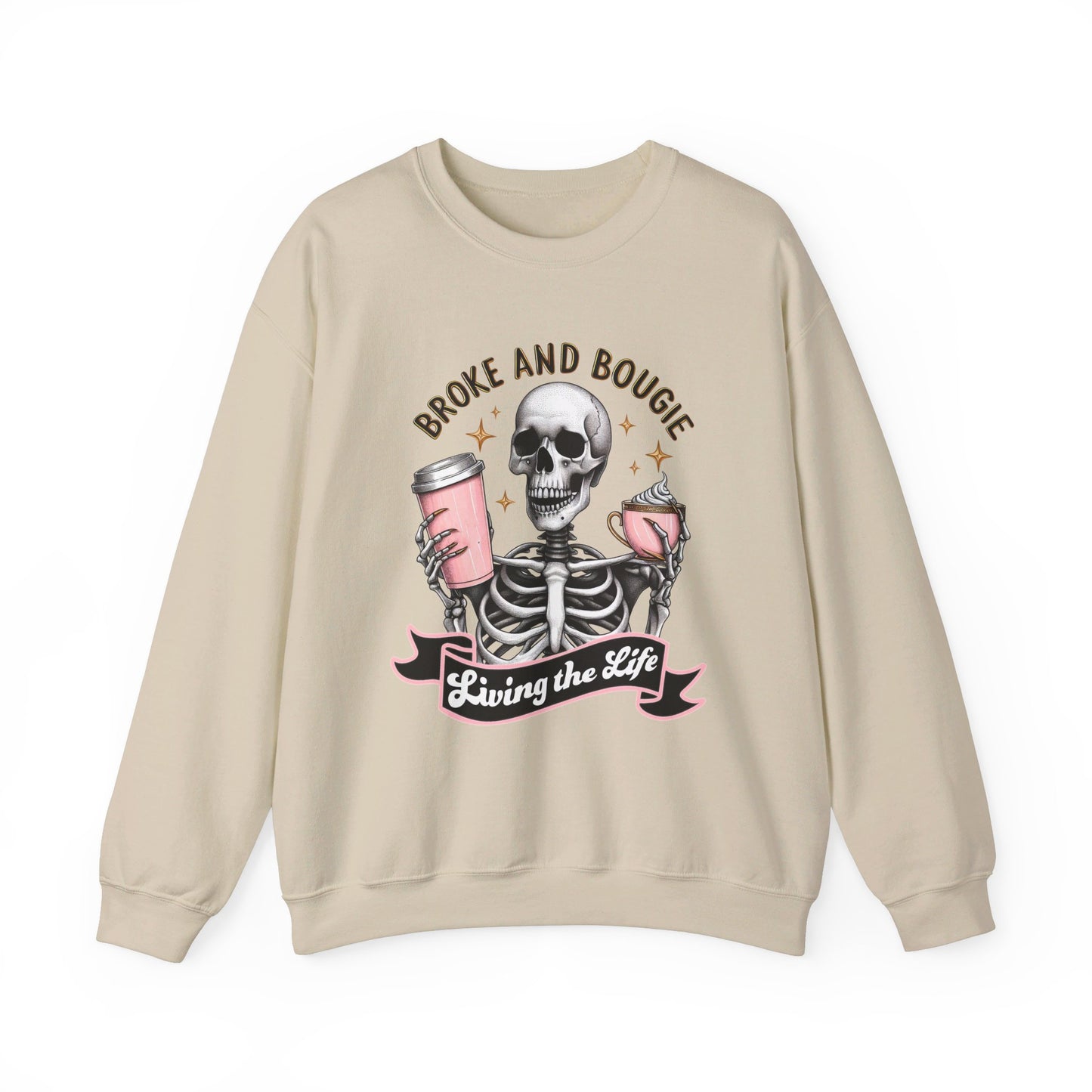 Broke and Bougie - Unisex Heavy Blend™ Crewneck Sweatshirt