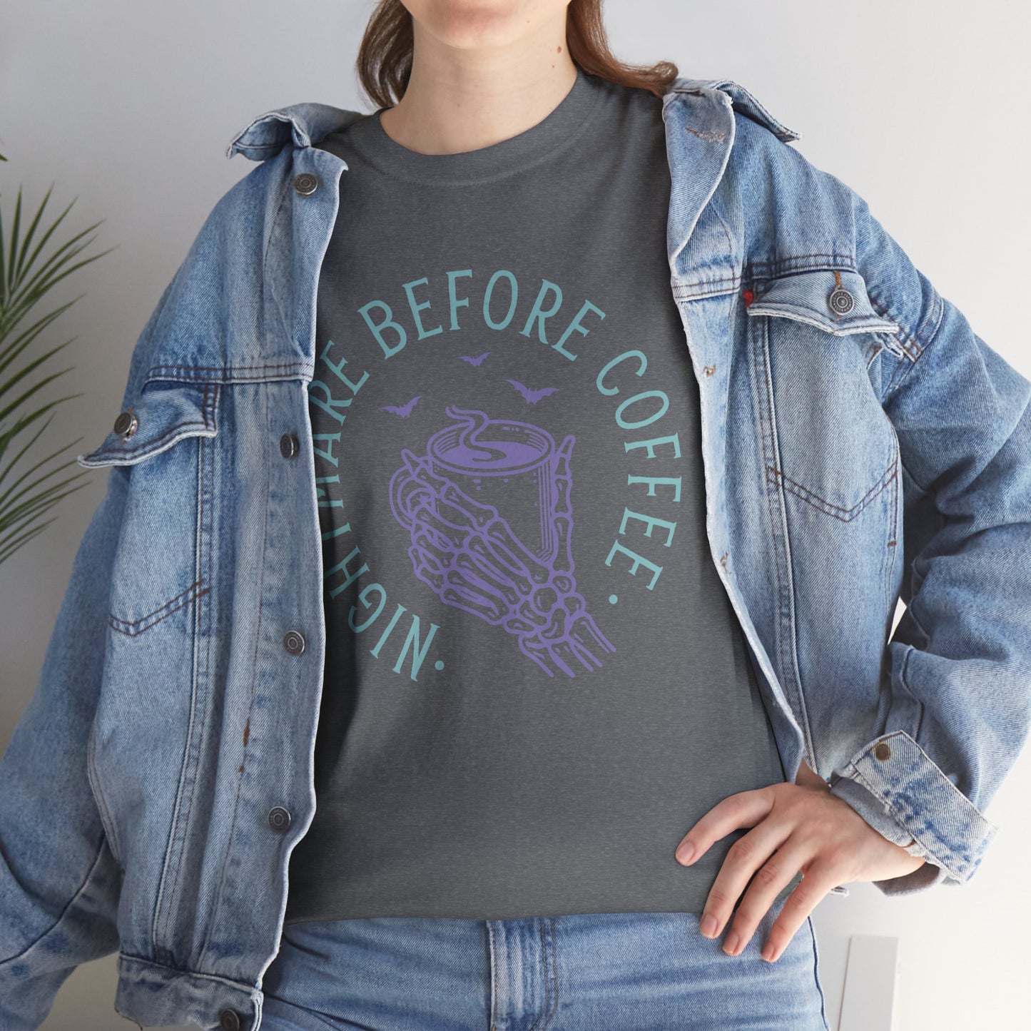 Nightmare Before Coffee - Unisex Heavy Cotton Tee