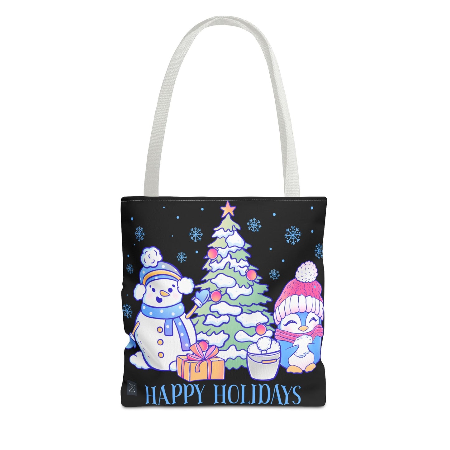 Happy Holidays Christmas Buddies - (black) Tote Bag