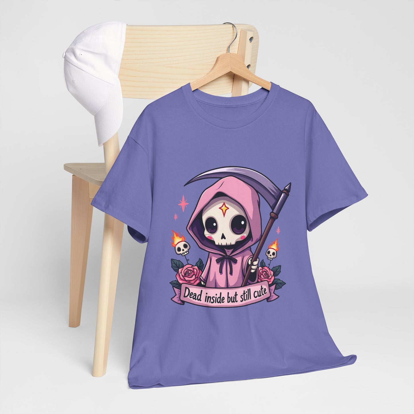 Dead Inside But Still Cute, Little Grim Design - Unisex Heavy Cotton Tee