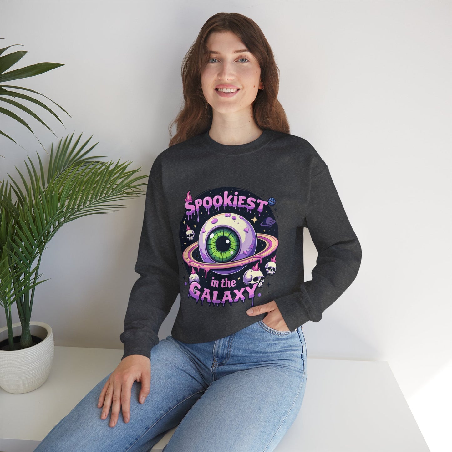 Spookiest in the Galaxy, Eyeball Planet Design - Sweatshirt