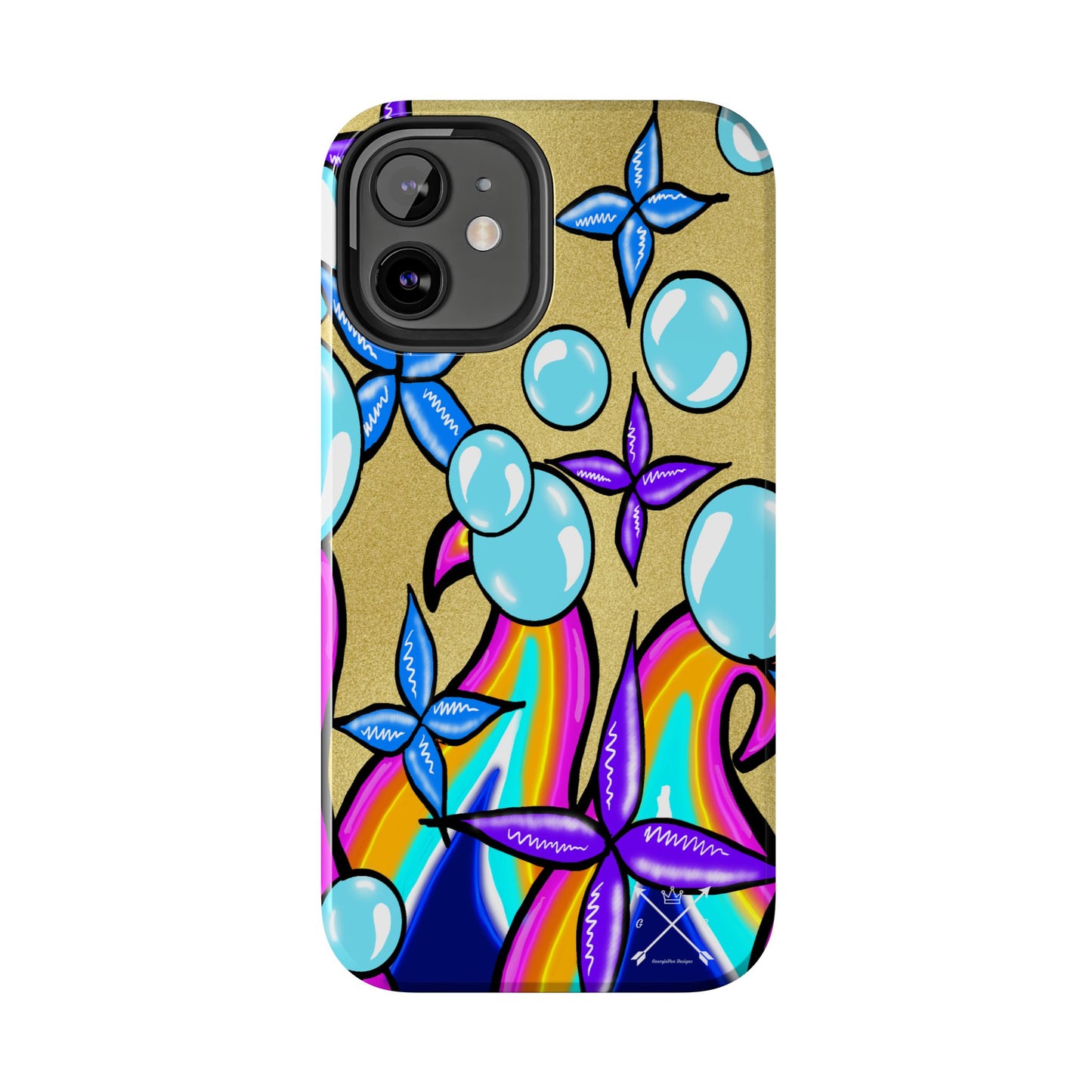 Bubble Rave (abstract art) - Tough iPhone Cases