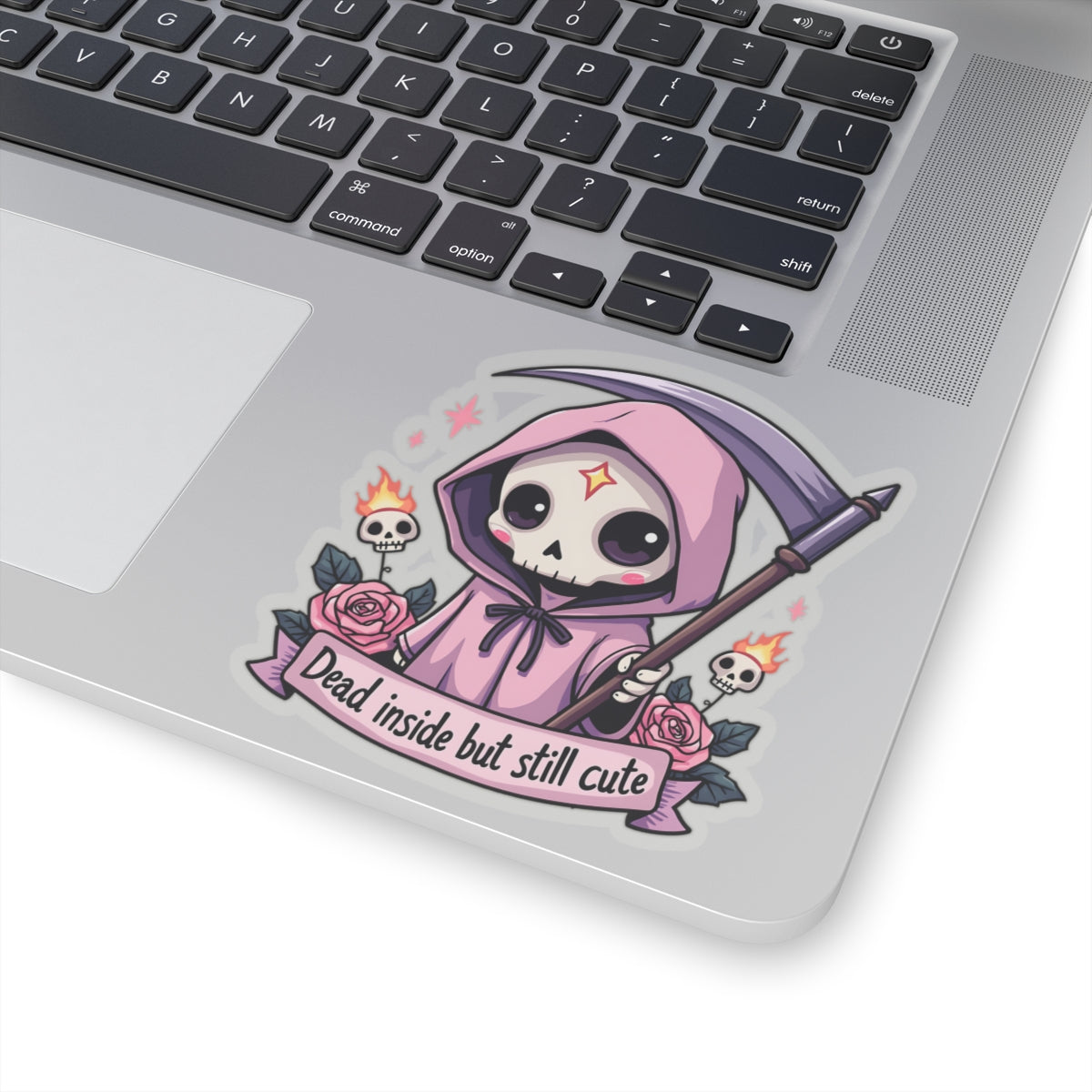 Dead Inside But Still Cute, Little Grim - Kiss-Cut Stickers